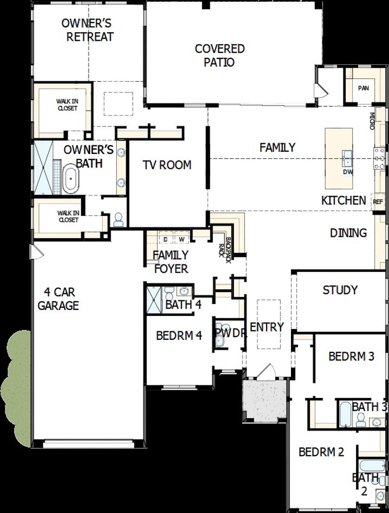 2D floor plan layout of this home in Alta at Verrado Regent Hills, Buckeye, AZ (Image 2).