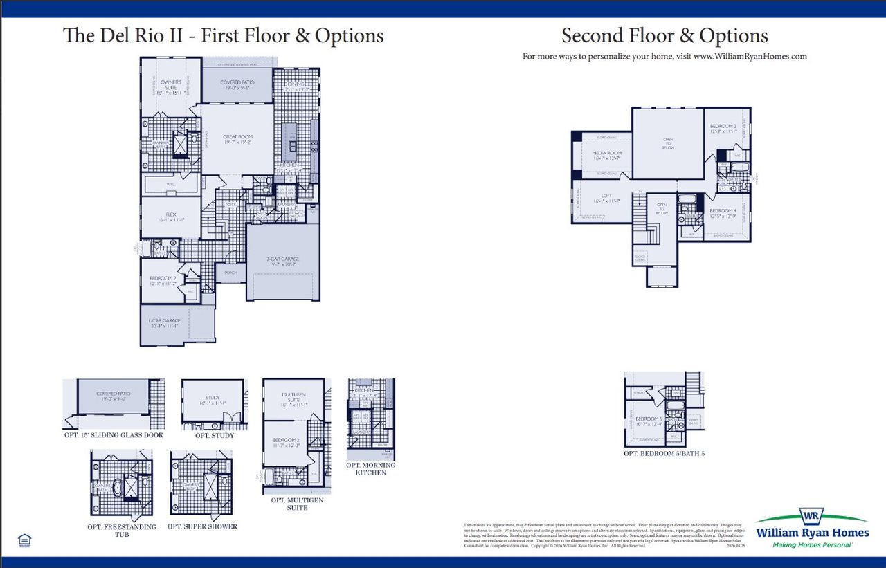 2D floor plan layout of this home in Ten Mile Creek, Celina, TX (Image 2).
