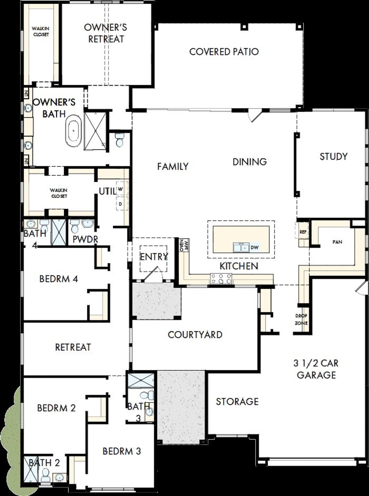 2D floor plan layout of this home in Alta at Verrado Regent Hills, Buckeye, AZ (Image 2). 2D floor plan layout of this home in Alta at Verrado Regent Hills, Buckeye, AZ (Image 2).