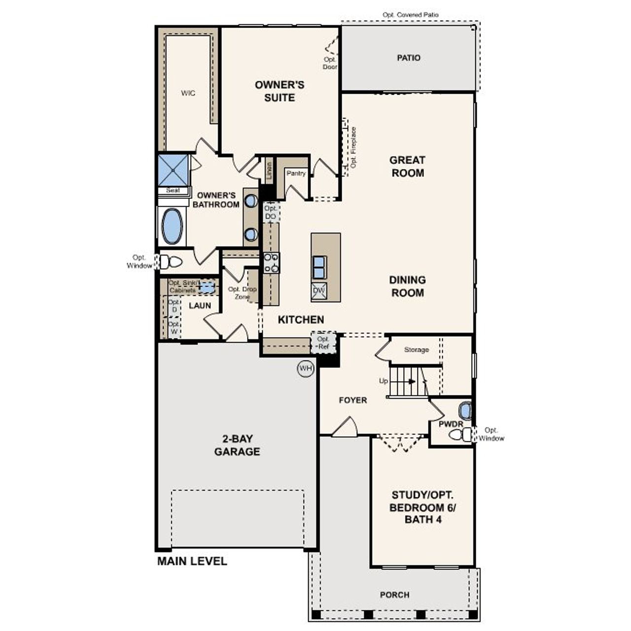 2D floor plan layout for the Silver Maple by Century Communities in Reserve East, Flagler Beach, FL (Image 2). 2D floor plan layout for the Silver Maple by Century Communities in Reserve East, Flagler Beach, FL (Image 2).