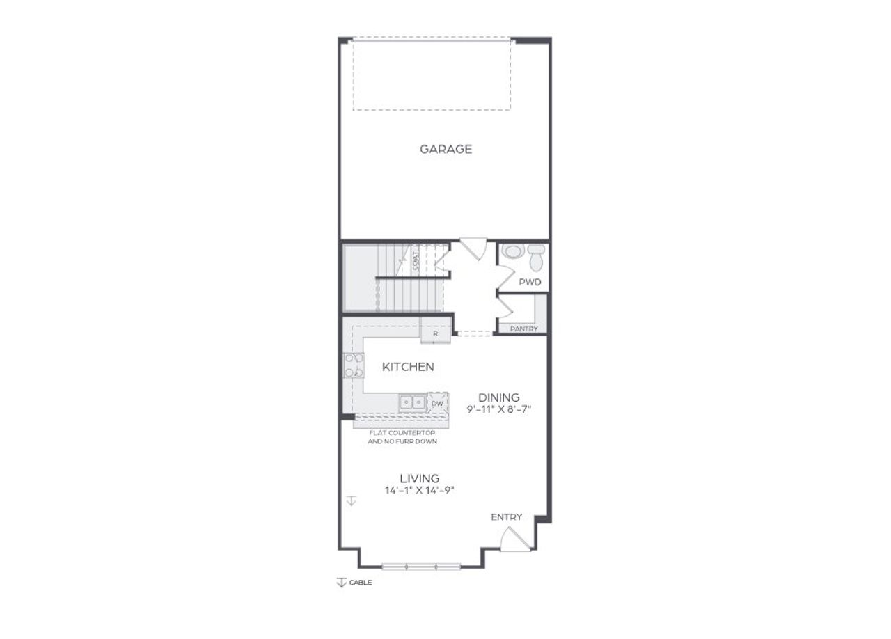 2D floor plan layout for the Natalie - modern by Cadence Homes in Karis, Crowley, TX (Image 2). 2D floor plan layout for the Natalie - modern by Cadence Homes in Karis, Crowley, TX (Image 2).