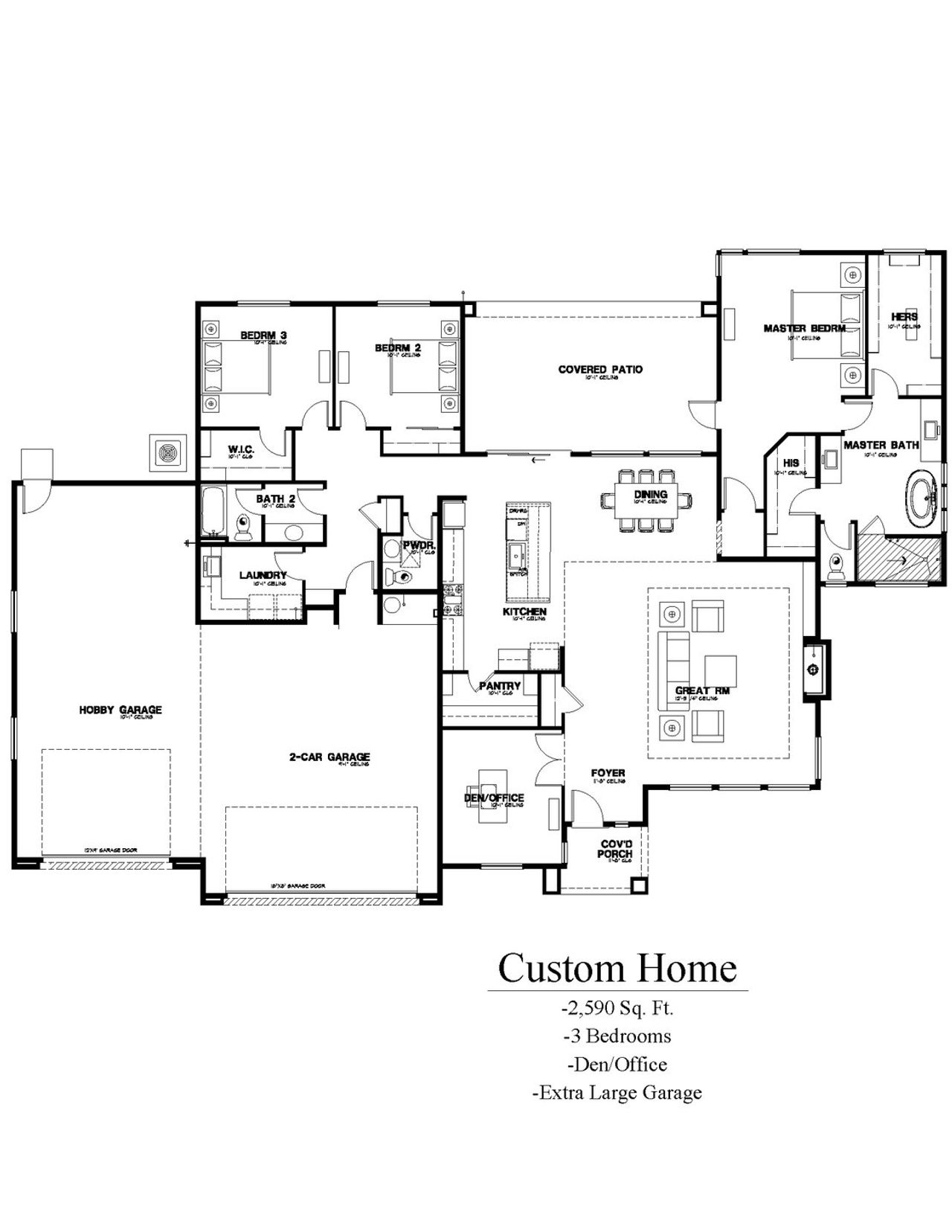 2D floor plan layout of this home in StoneRidge, Prescott Valley, AZ (Image 2). 2D floor plan layout of this home in StoneRidge, Prescott Valley, AZ (Image 2).