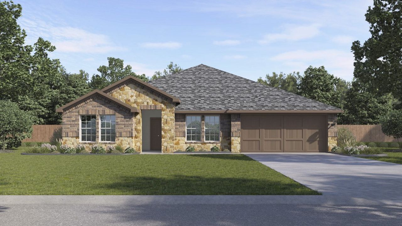 Representative exterior photo of a completed home built from the Garland by D.R. Horton in Whitewing Trails, Princeton, TX (Image 2).