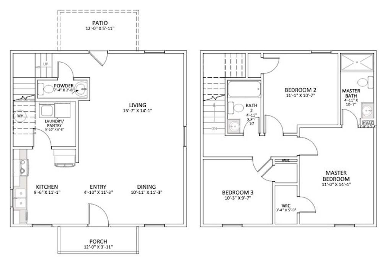 2D floor plan layout of this home in Stones Throw, Inman, SC (Image 2). 2D floor plan layout of this home in Stones Throw, Inman, SC (Image 2).