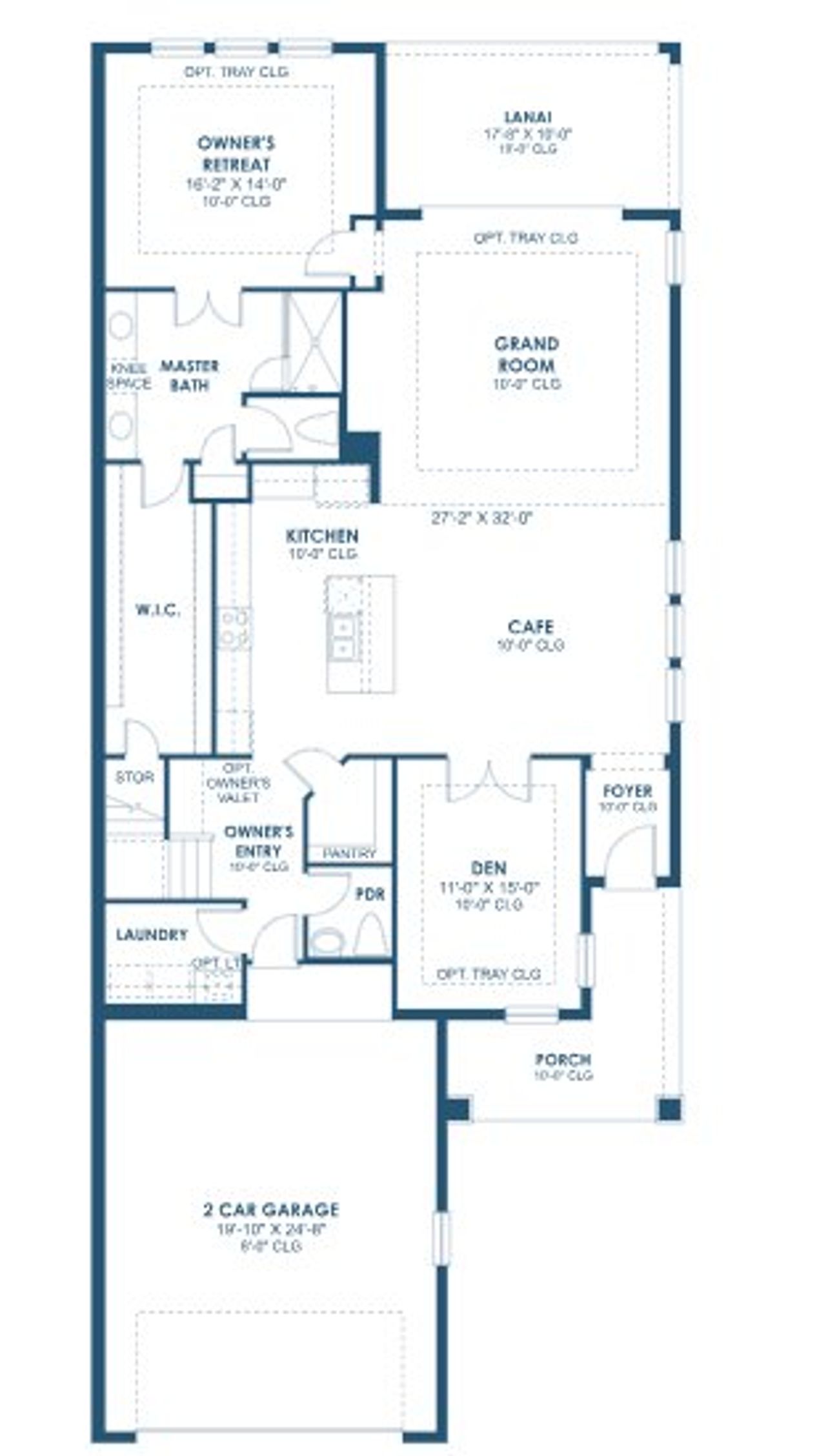 2D floor plan layout of this home in Two Rivers, Zephyrhills, FL (Image 2).