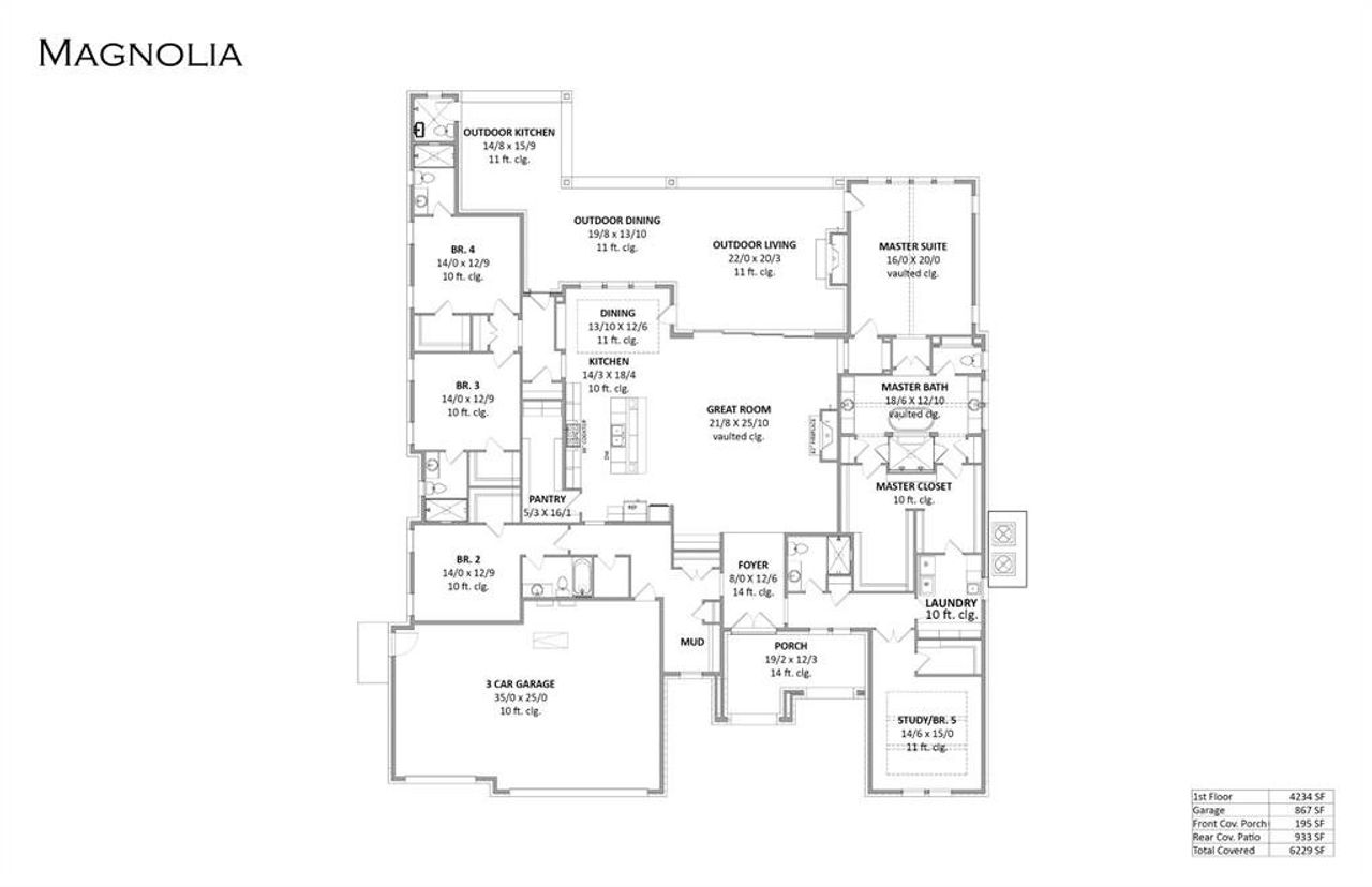 2D floor plan layout of this home in Bear Creek, Nevada, TX (Image 2).