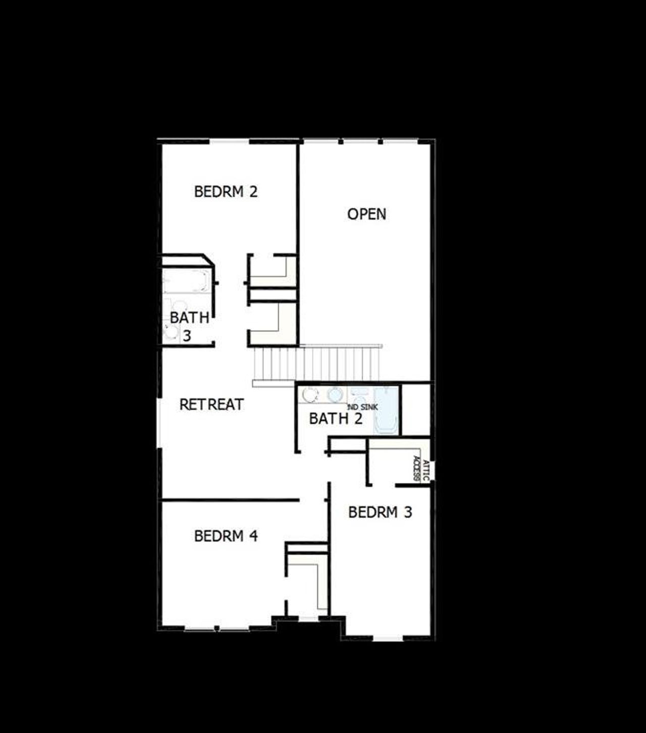 2D floor plan layout of this home in Mantua Point Classics, Van Alstyne, TX (Image 2). 2D floor plan layout of this home in Mantua Point Classics, Van Alstyne, TX (Image 2).