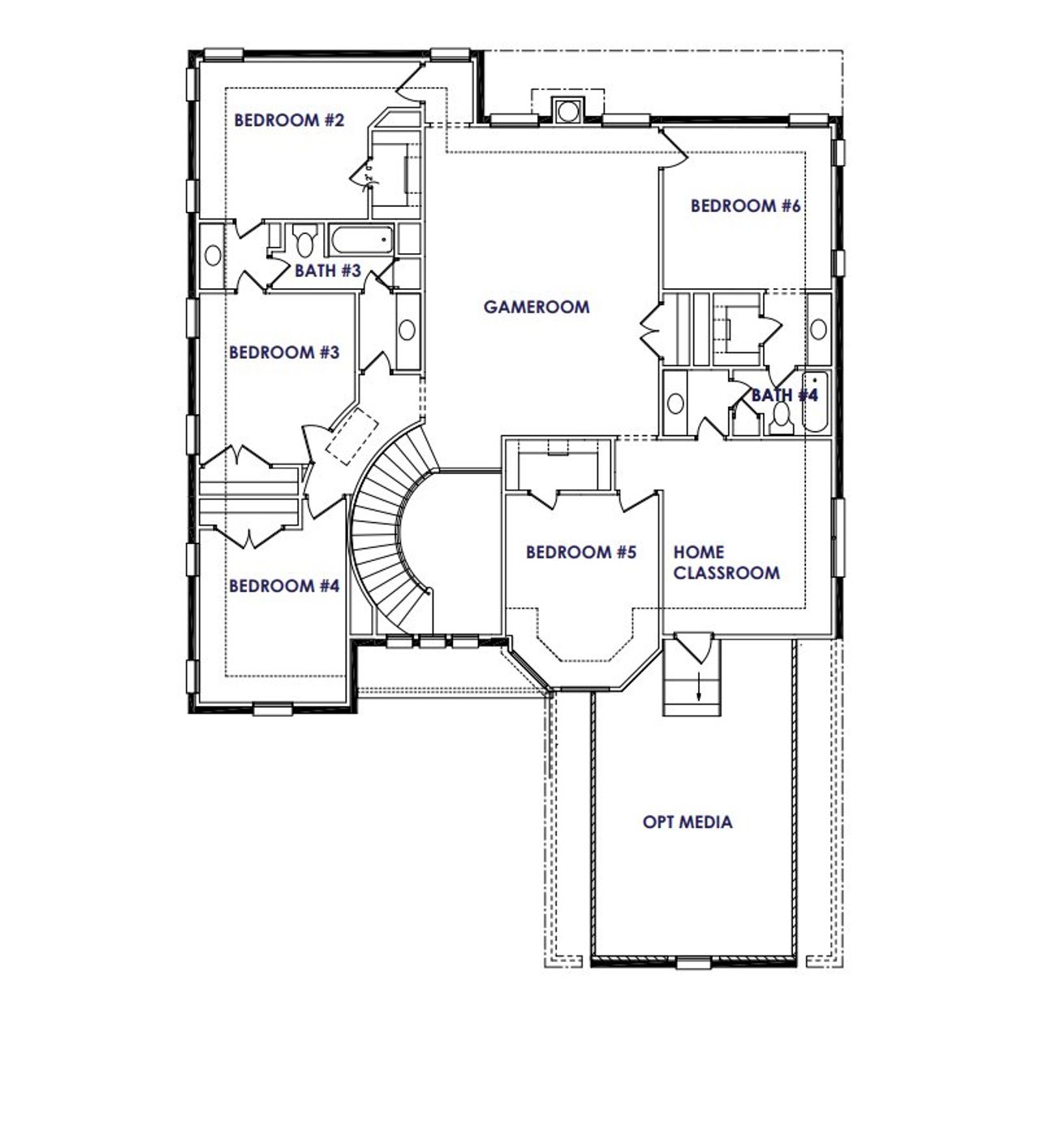 2D floor plan layout of this home in Corner Stone Ranch, Howe, TX (Image 2).