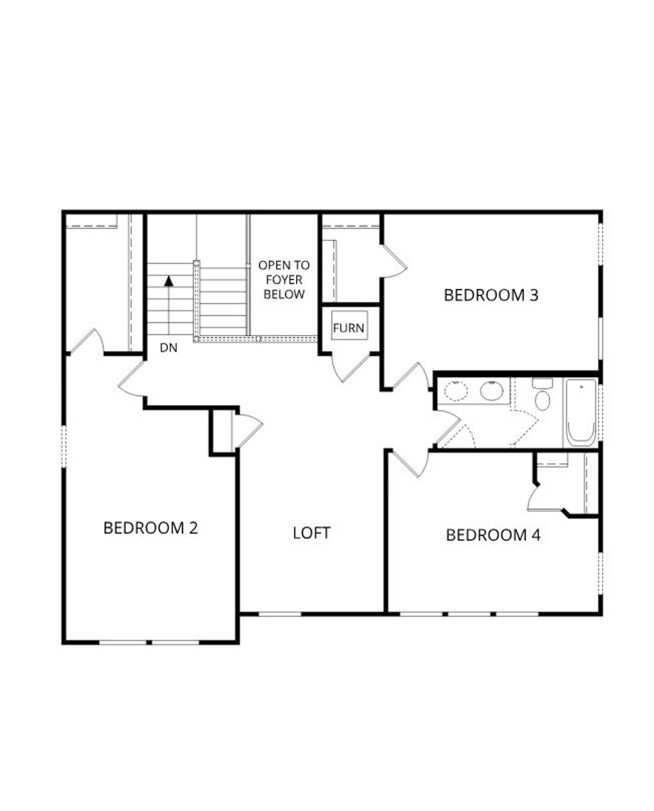 2D floor plan layout for the Ivy by Fischer Homes in Savannah Lakes, Hiram, GA (Image 2).