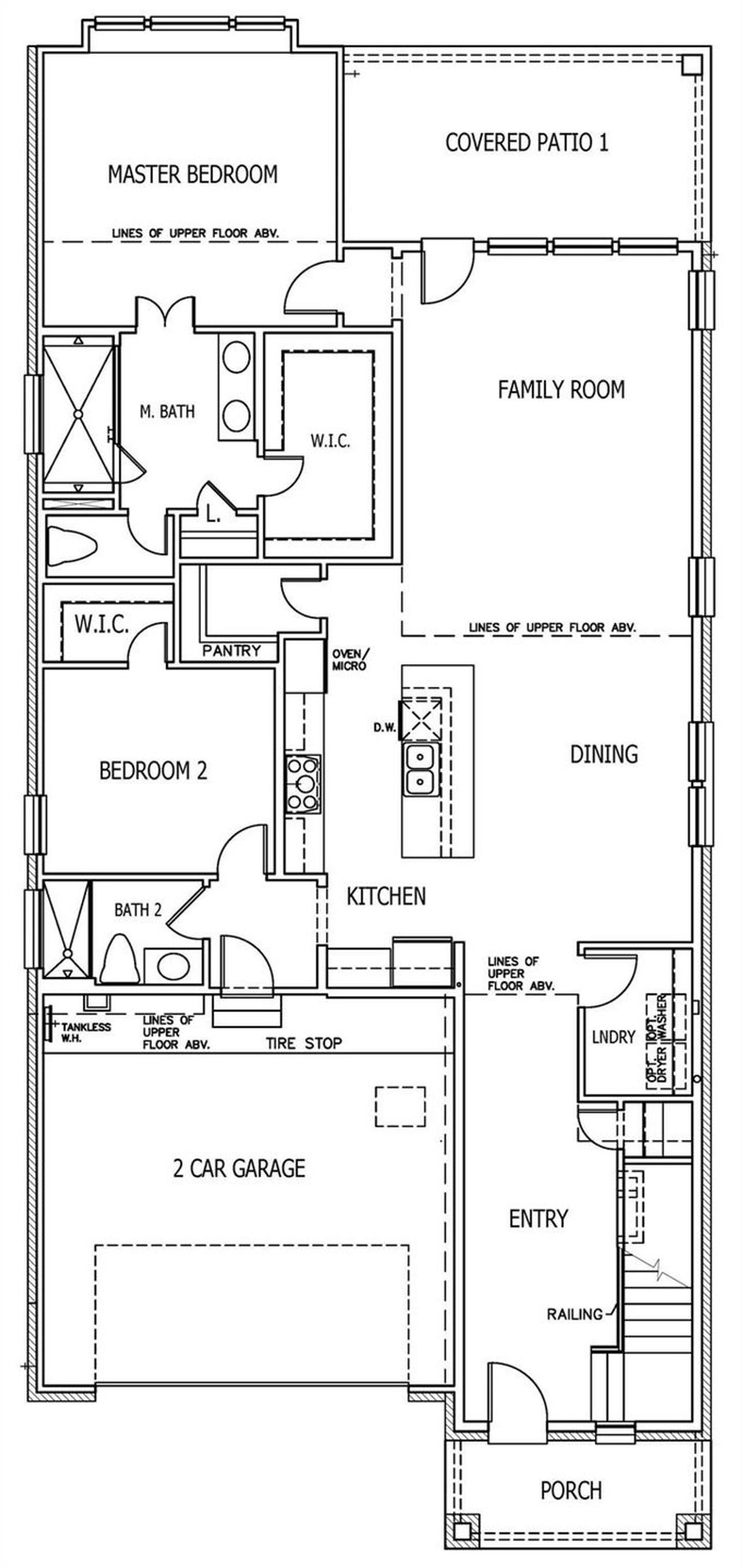2D floor plan layout of this home in University Heights, Round Rock, TX (Image 2).