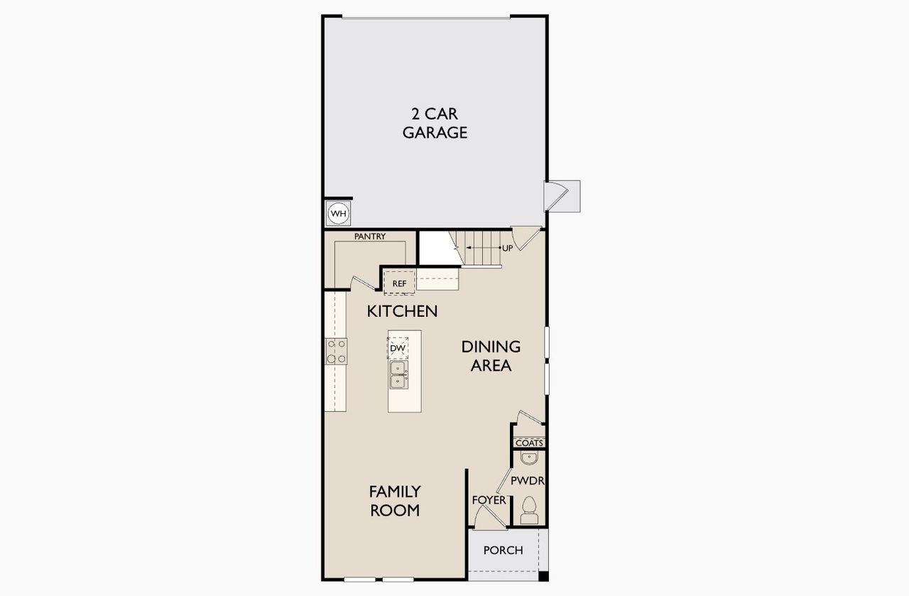2D floor plan layout for the Carina by Starlight Homes in Pelham Square, Deland, FL (Image 2).