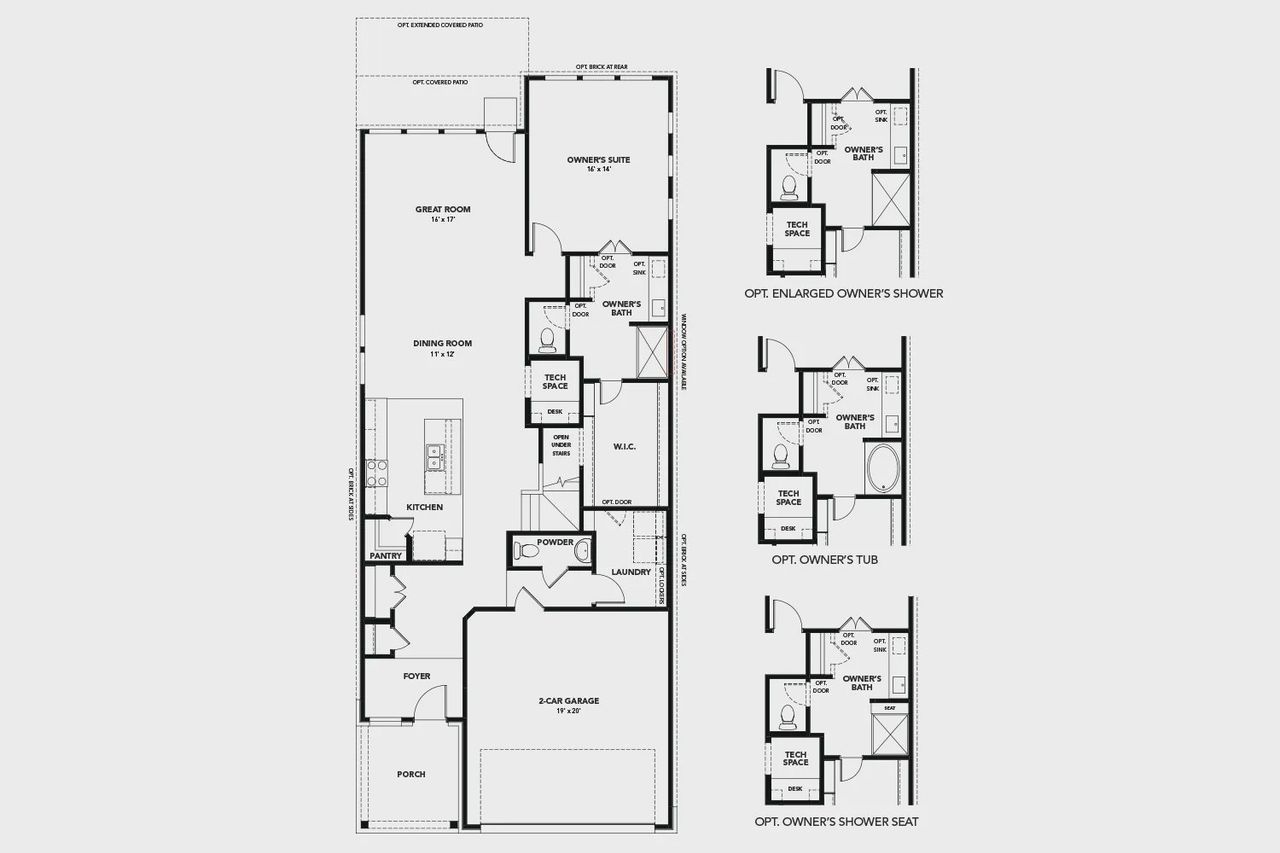2D floor plan layout of this home in Westridge Journey, McKinney, TX (Image 2).