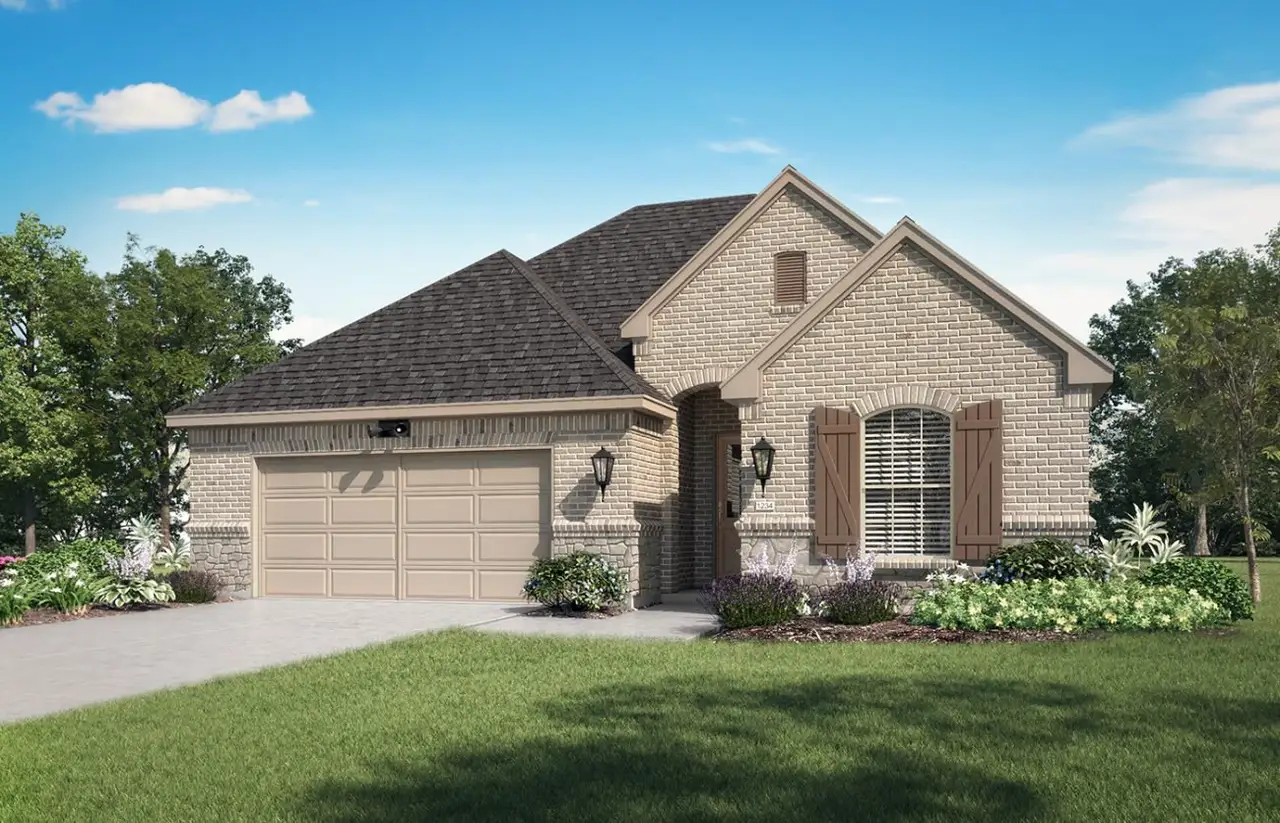 Representative exterior photo of a completed home built from the Portico by Ladera Texas in Ladera Little Elm, Little Elm, TX (Image 2).