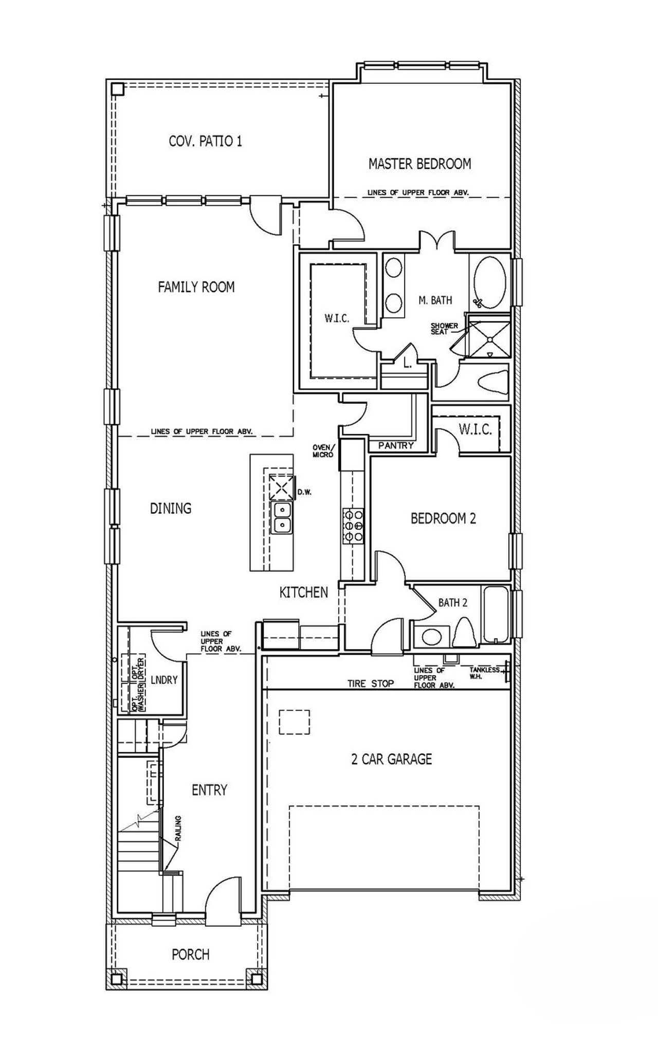 2D floor plan layout of this home in Santa Rita Ranch, Liberty Hill, TX (Image 2).