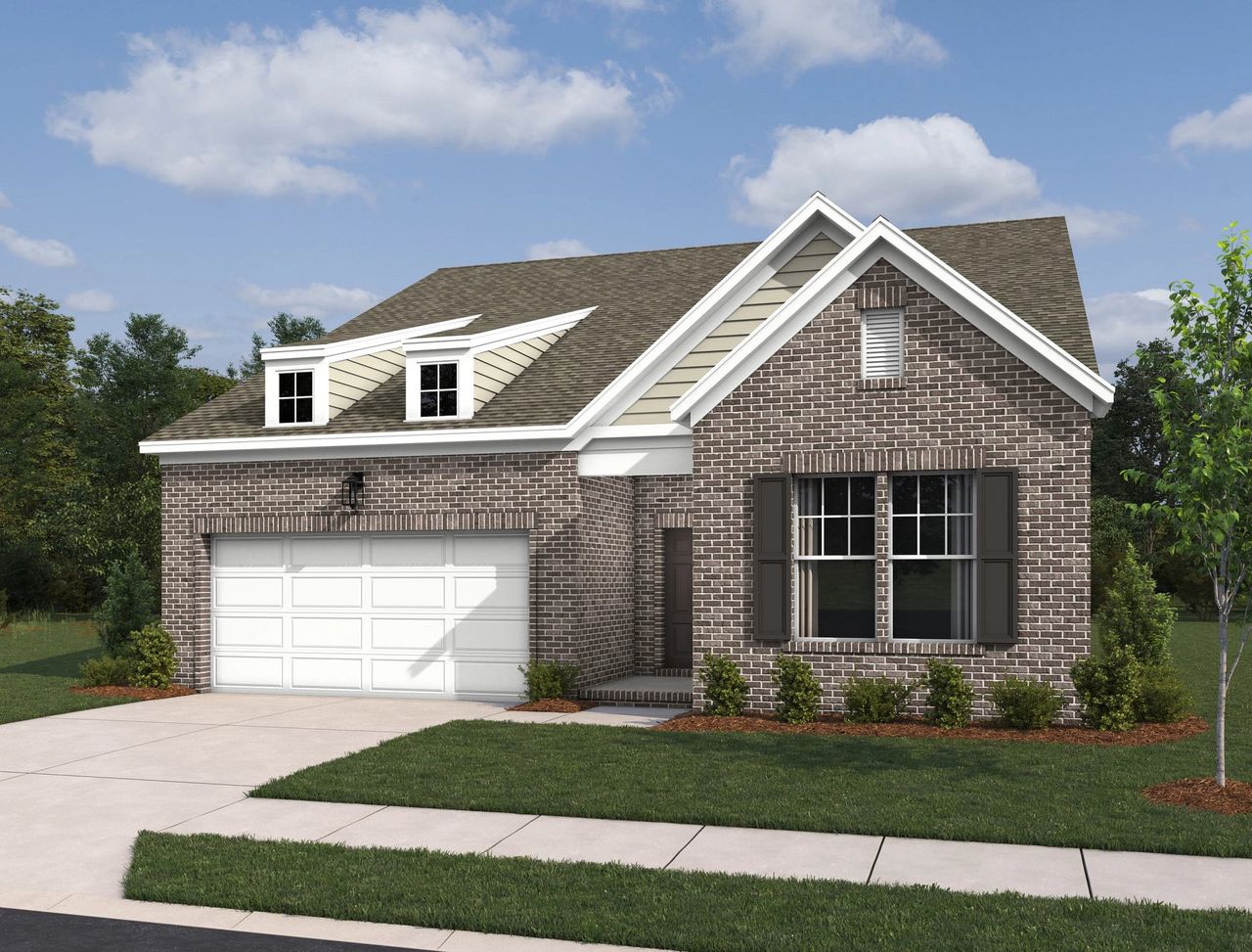 Representative exterior photo of a completed home built from the Gambel by Ashton Woods in Cades Bluff, Lebanon, TN (Image 2). Representative exterior photo of a completed home built from the Gambel by Ashton Woods in Cades Bluff, Lebanon, TN (Image 2).