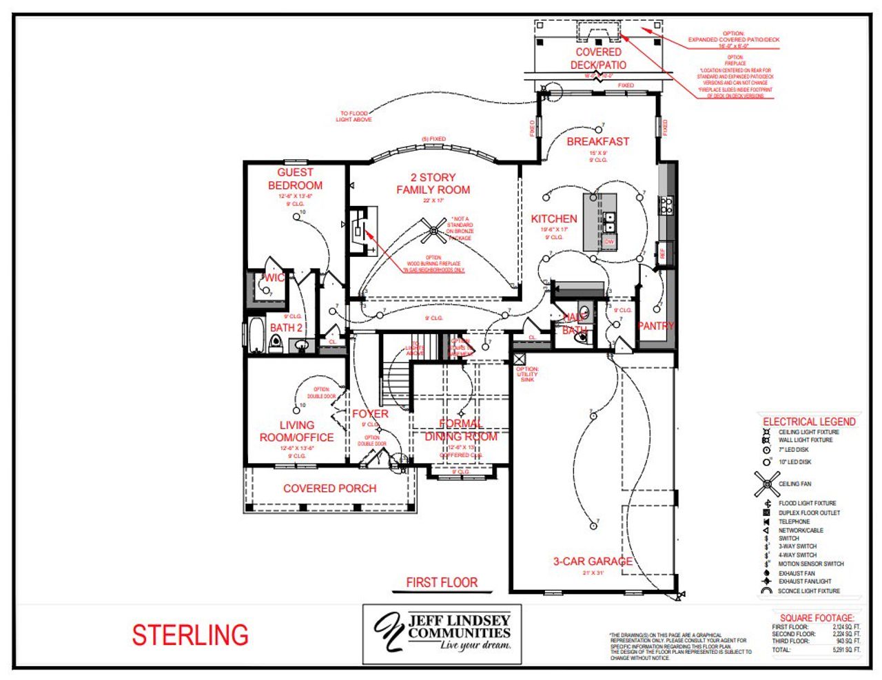 2D floor plan layout for the Sterling A by Jeff Lindsey Communities in Lamar Farms, Newnan, GA (Image 2). 2D floor plan layout for the Sterling A by Jeff Lindsey Communities in Lamar Farms, Newnan, GA (Image 2).