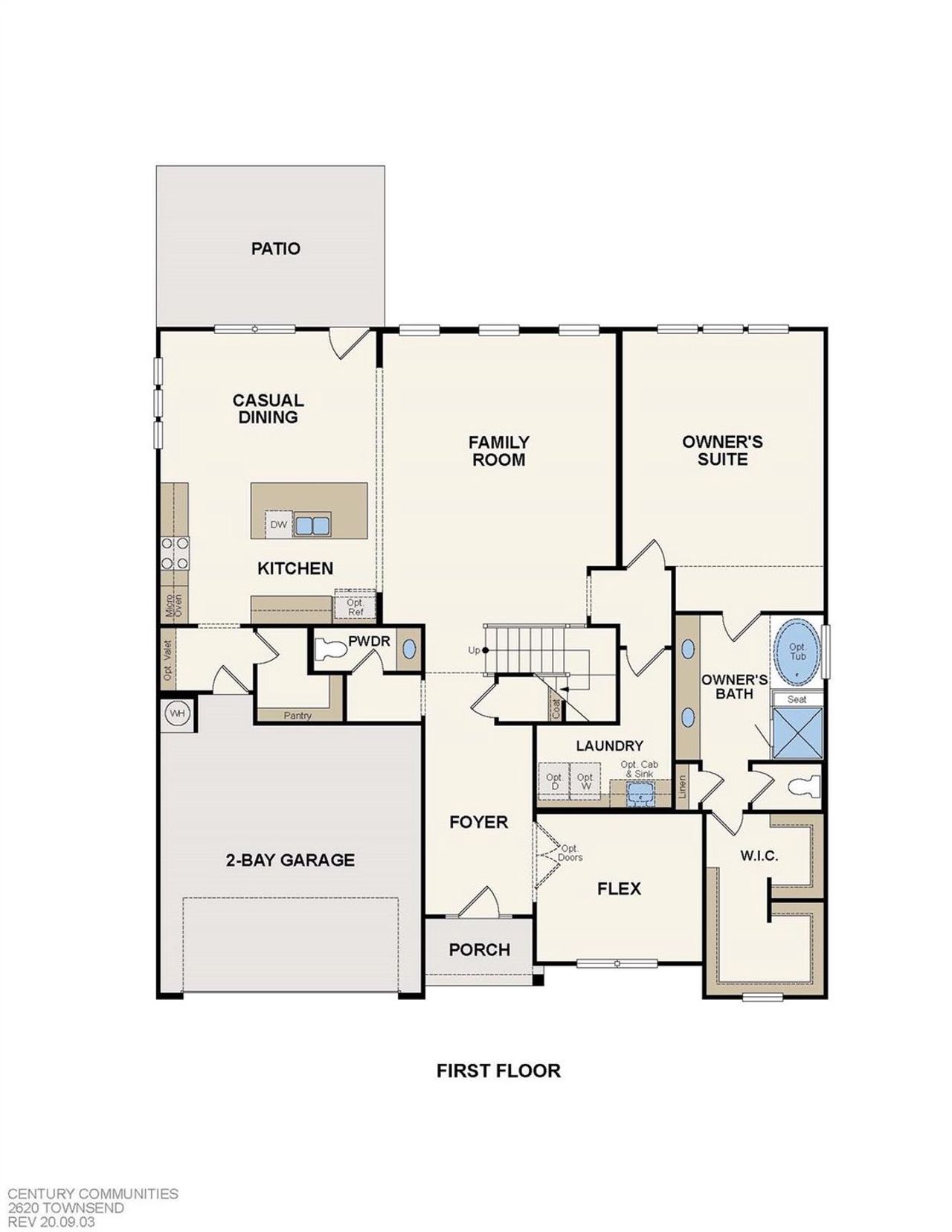 2D floor plan layout of this home in Oakridge Farms, Mooresville, NC (Image 2).