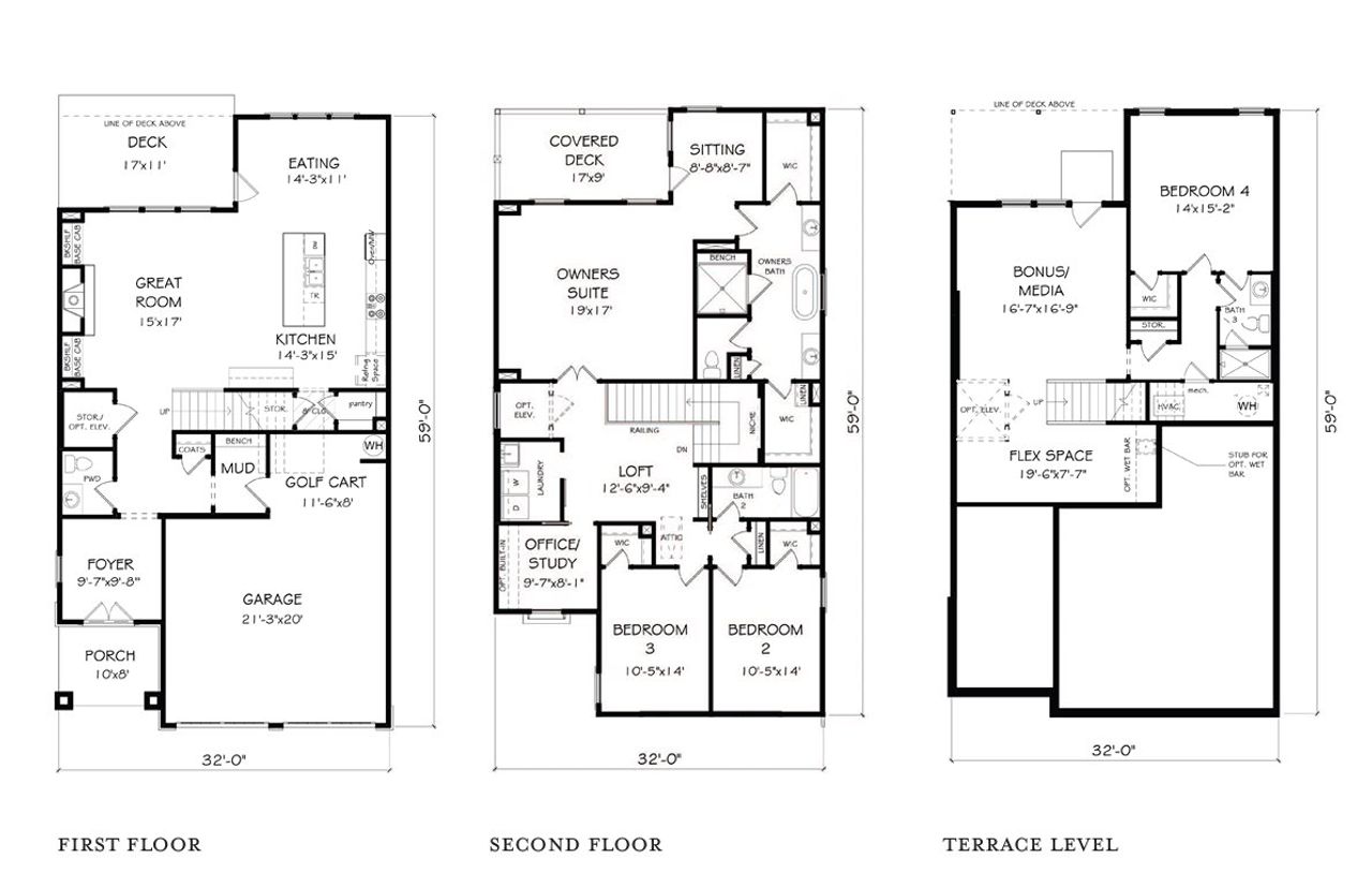 2D floor plan layout for the The Benton by JW Collection in Lakeside at River Green, Canton, GA (Image 2).