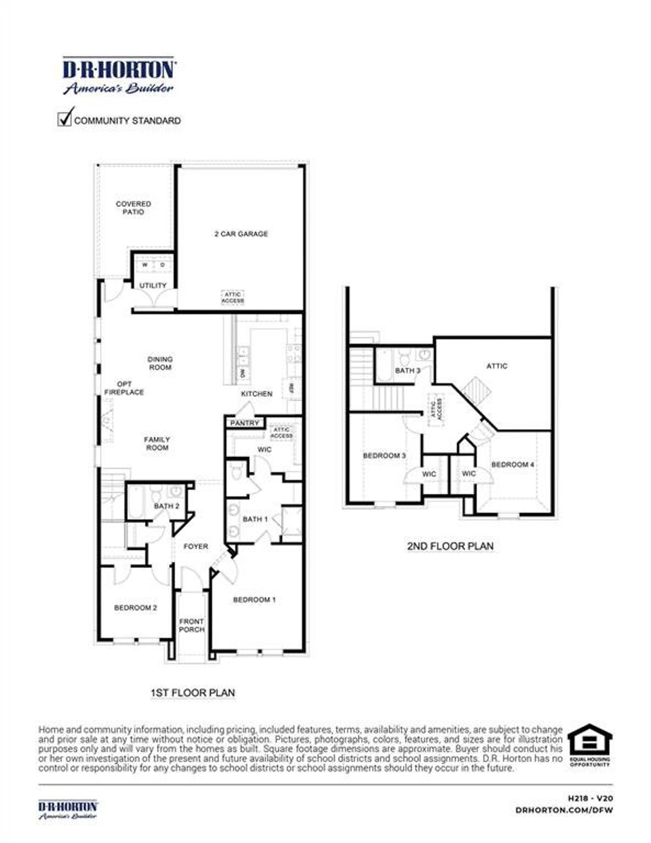 2D floor plan layout of this home in Lilybrooke at Legacy Hills, Celina, TX (Image 2).
