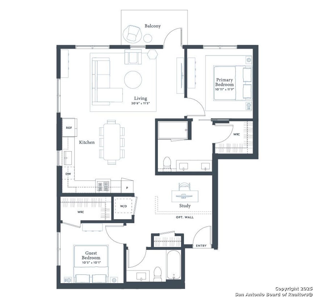 2D floor plan layout of this home in , Taylor, TX (Image 2).