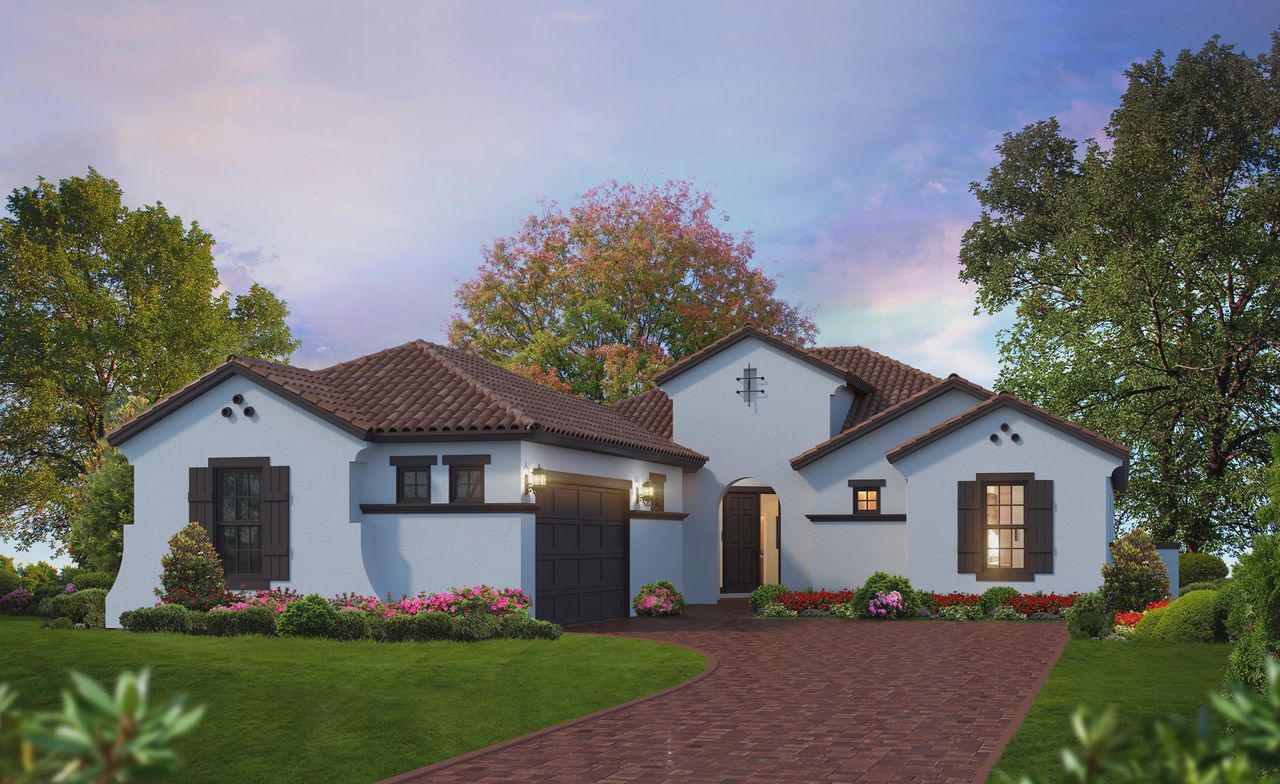 Representative exterior photo of a completed home built from the Vienna II by ICI Homes in The Conservatory at Hammock Beach, Palm Coast, FL (Image 2).