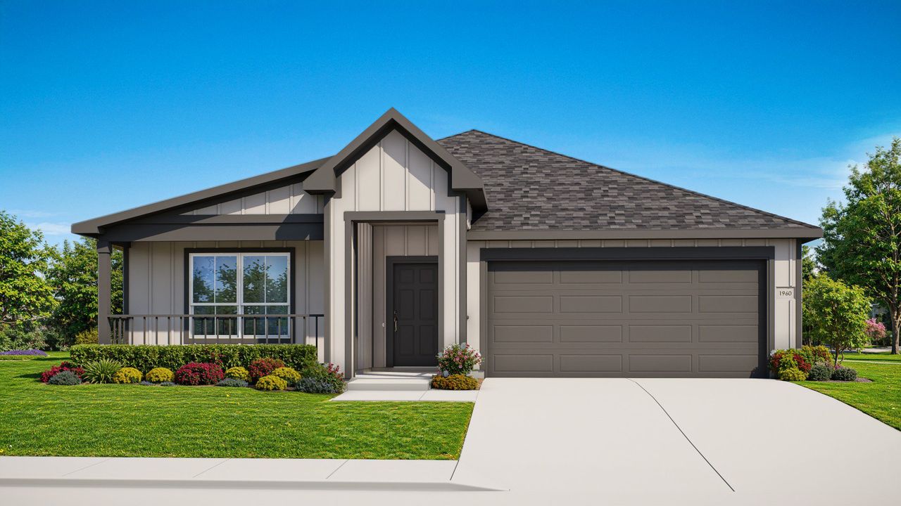Representative exterior photo of a completed home built from the Kimbell by DRB Homes in Morningside, Josephine, TX (Image 2).