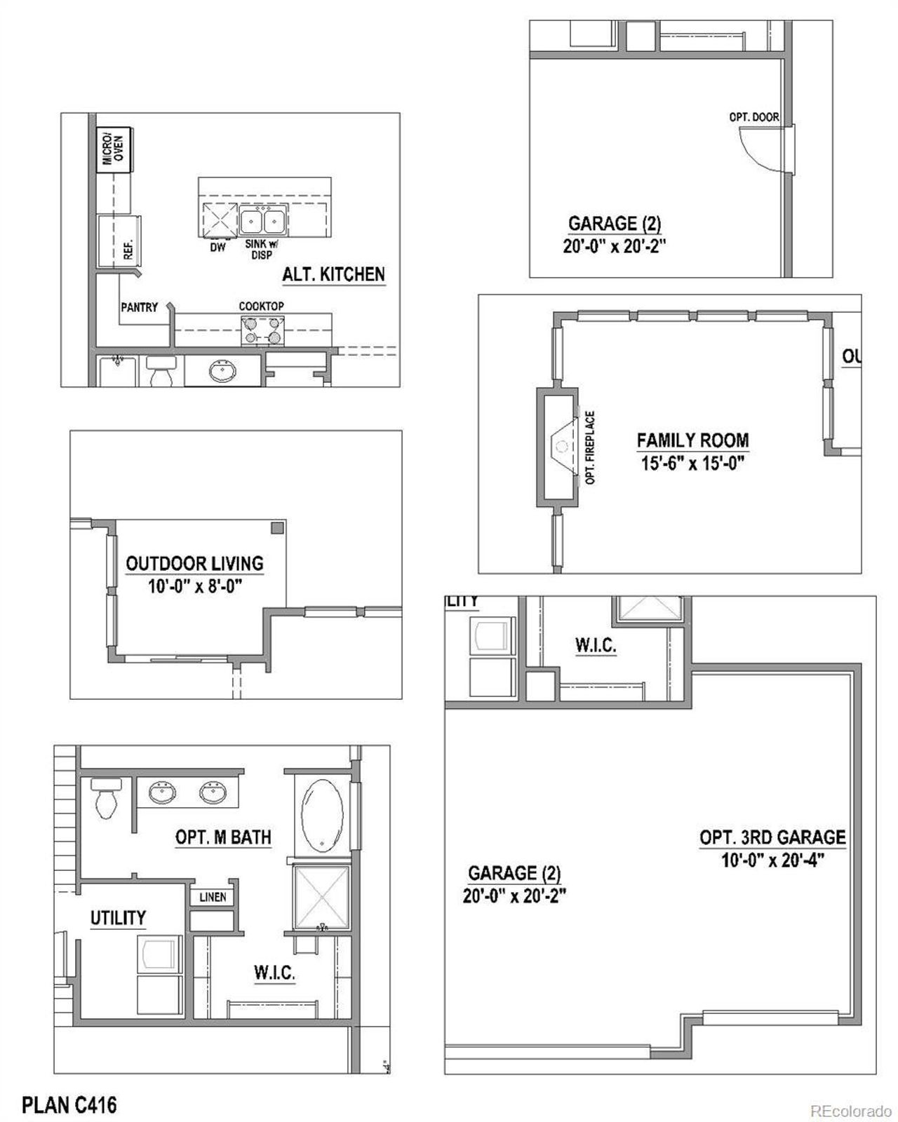 2D floor plan layout of this home in Sterling Ranch Homestead 80s, Colorado Springs, CO (Image 2). 2D floor plan layout of this home in Sterling Ranch Homestead 80s, Colorado Springs, CO (Image 2).
