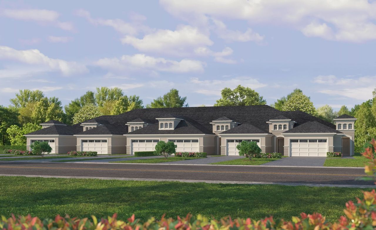Representative exterior photo of a completed home built from the Blossom II by ICI Homes in Plantation Bay, Ormond Beach, FL (Image 2). Representative exterior photo of a completed home built from the Blossom II by ICI Homes in Plantation Bay, Ormond Beach, FL (Image 2).