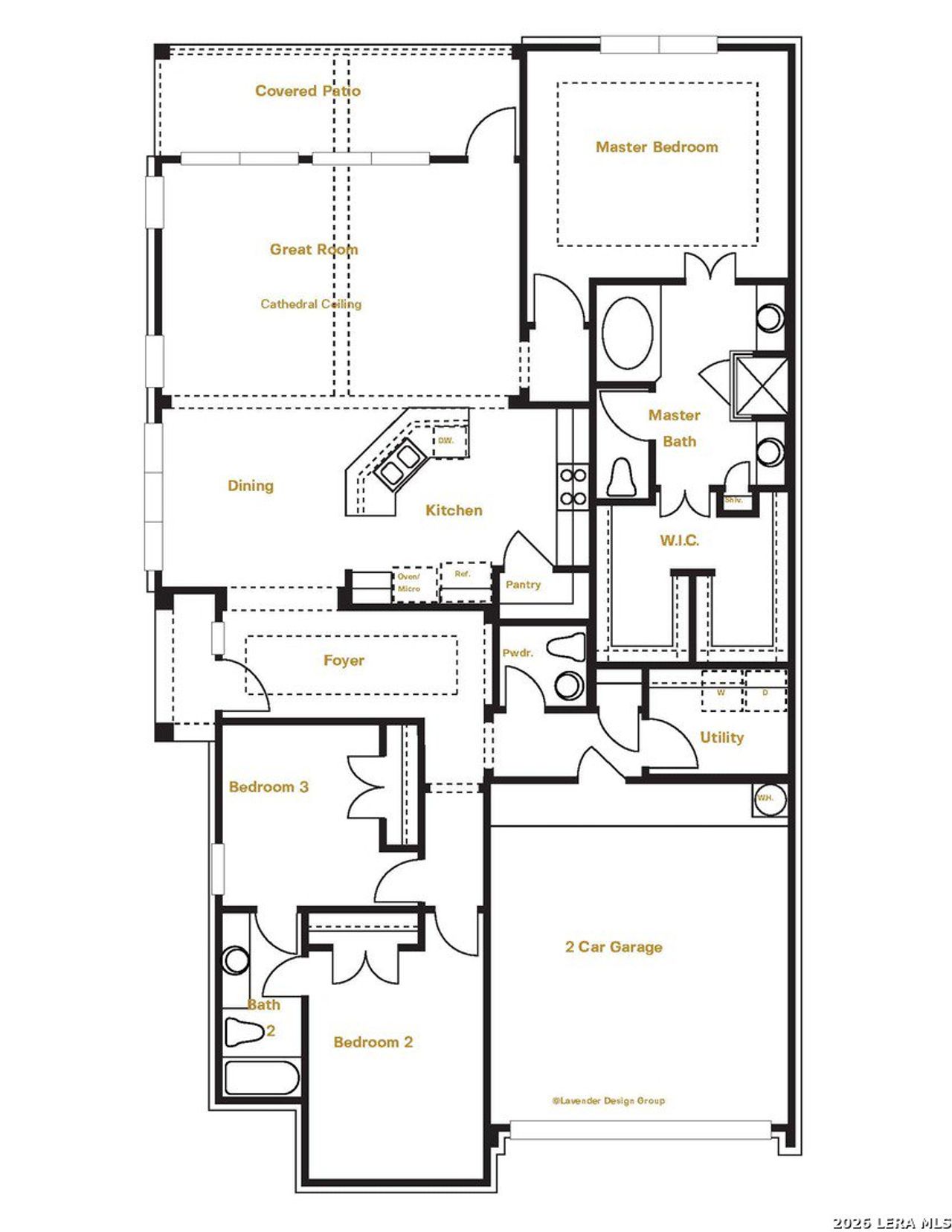 2D floor plan layout of this home in Willis Ranch, San Antonio, TX (Image 2).