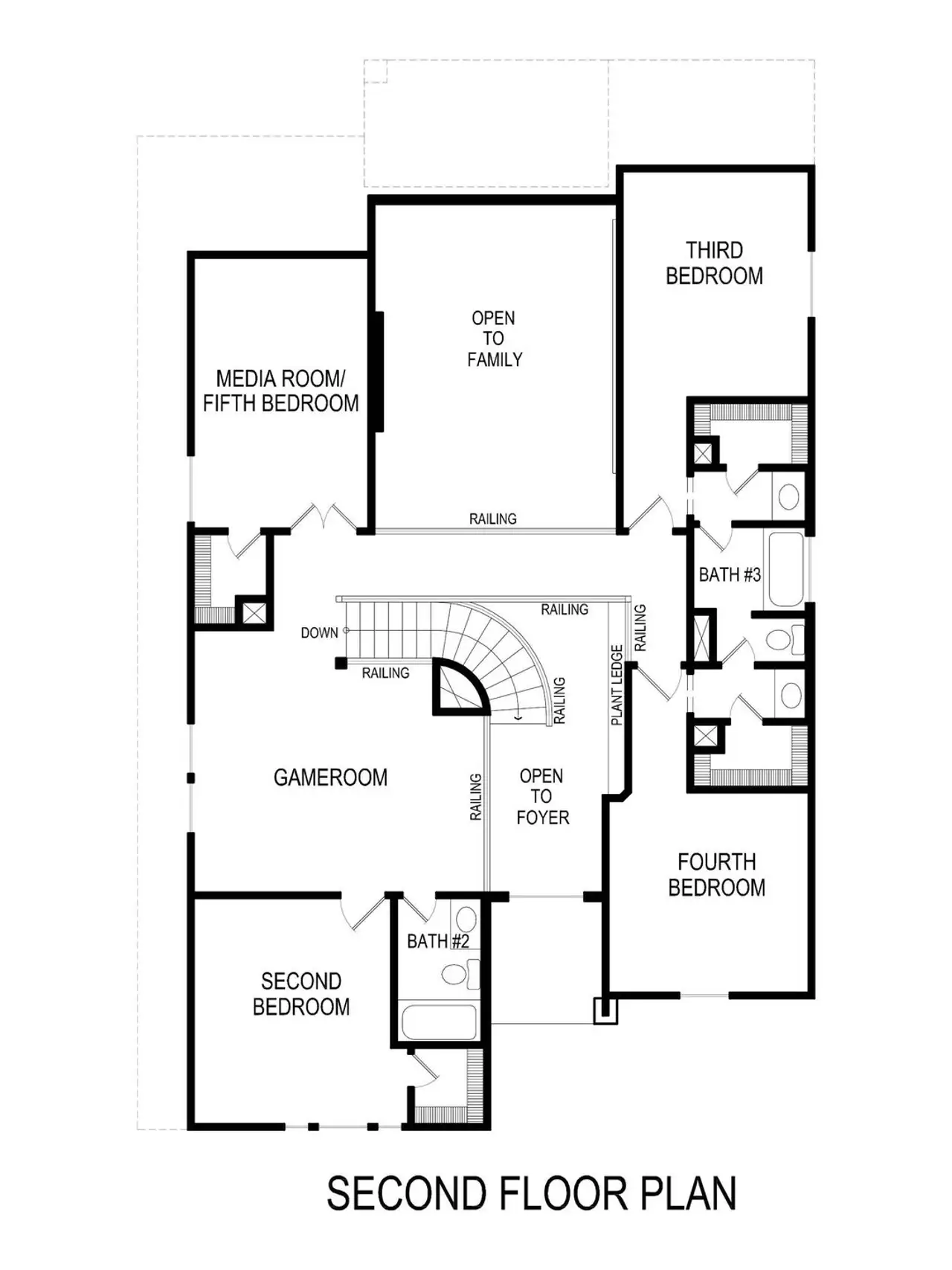 2D floor plan layout of this home in Edgewood Creek, Celina, TX (Image 2).