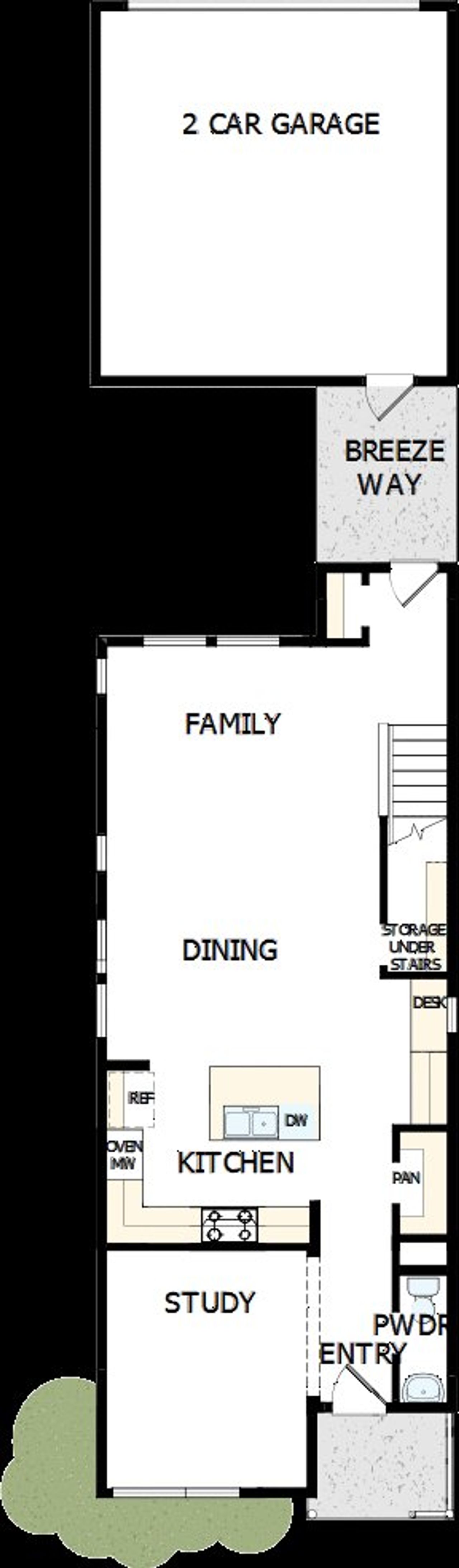 2D floor plan layout of this home in NoVi Chatham Park - The Mews Collection, Pittsboro, NC (Image 2).