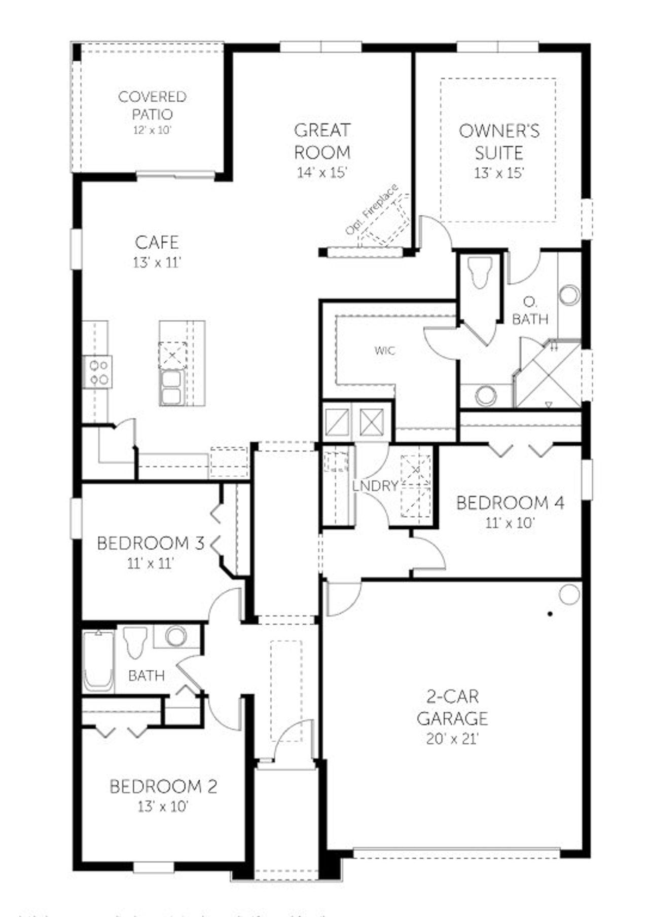 2D floor plan layout of this home in Lakewood Park, Deland, FL (Image 2).