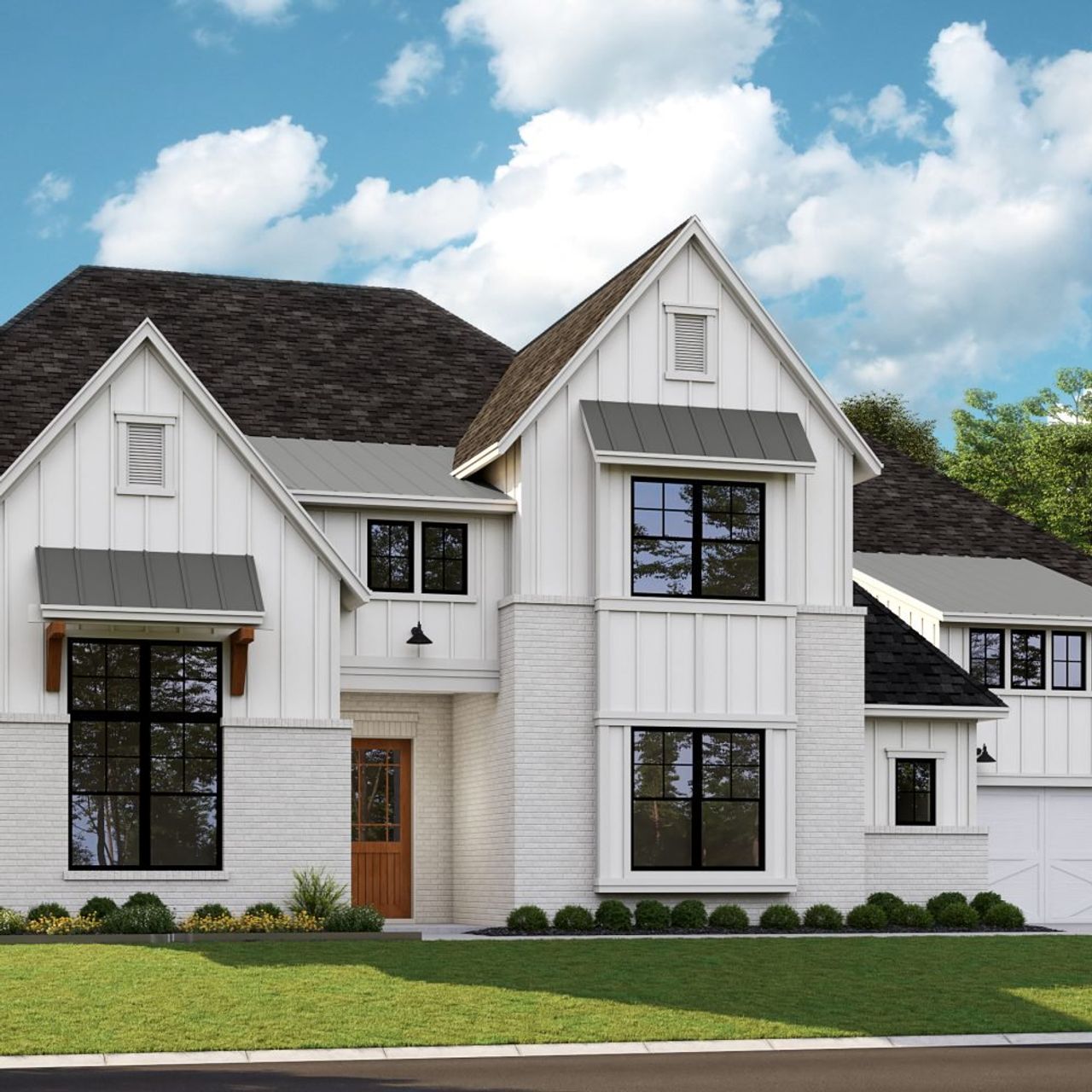 Front exterior of a new home in Furst Ranch – 80′ Lots, Argyle, TX, highlighting curb appeal (Image 2).