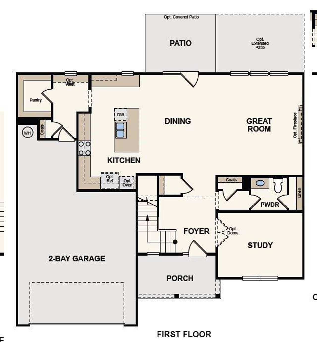 2D floor plan layout of this home in Yorkshire Farms, Salisbury, NC (Image 2). 2D floor plan layout of this home in Yorkshire Farms, Salisbury, NC (Image 2).