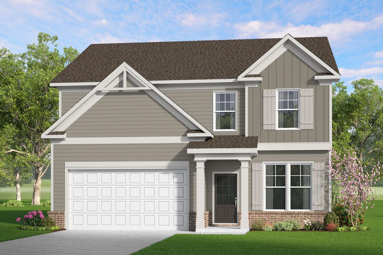 Representative exterior photo of a completed home built from the Lilac by McKinley Homes in Oakhill Estates, Adairsville, GA (Image 2).