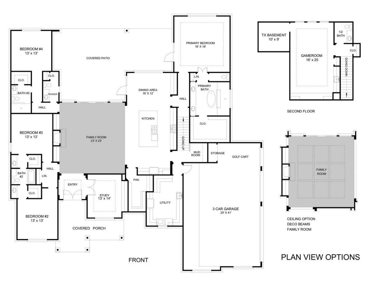 2D floor plan layout for the 4182 by Faircroft Homes in Arborwood, Waller, TX (Image 2). 2D floor plan layout for the 4182 by Faircroft Homes in Arborwood, Waller, TX (Image 2).