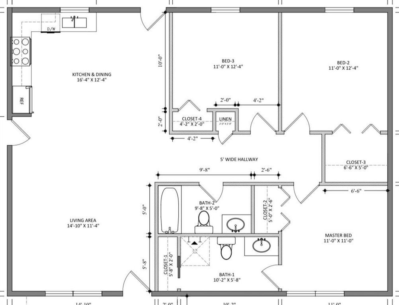2D floor plan layout of this home in , Ranger, TX (Image 2).