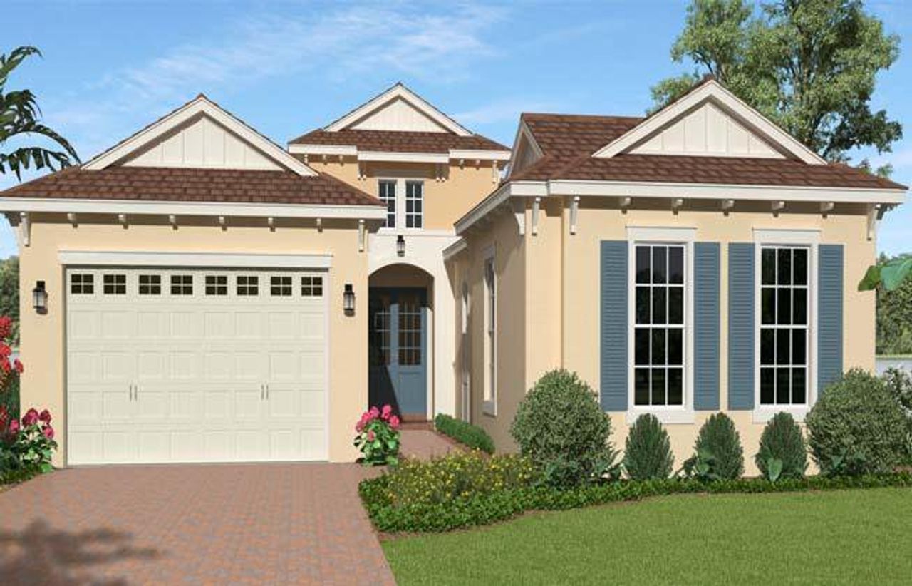 Representative exterior photo of a completed home built from the Woodlark Grand by Minto Communities in Westlake, Westlake, FL (Image 2).