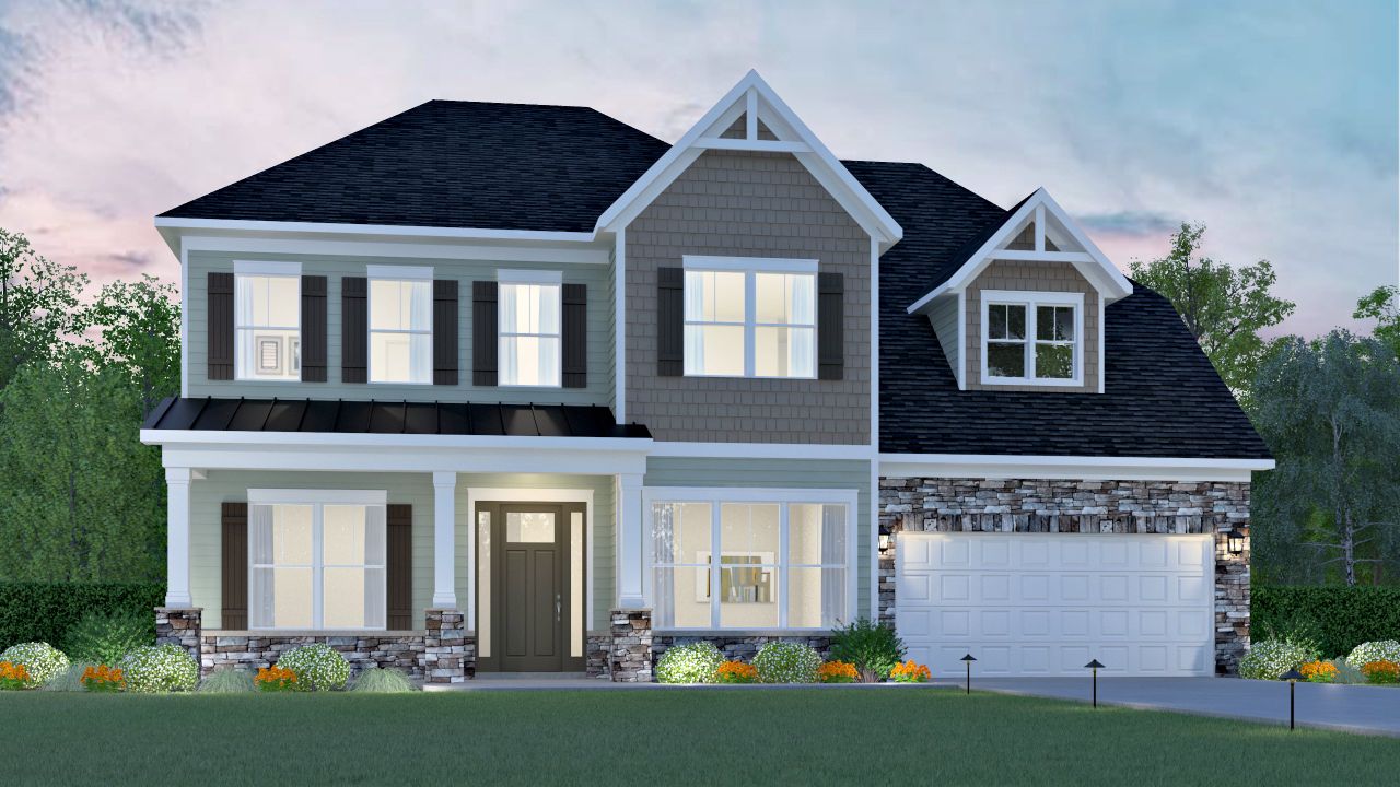 Representative exterior photo of a completed home built from the Forrester by Veranda Homes in Old Anderson Road, Powdersville, SC (Image 2).