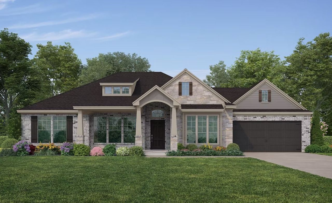 Representative exterior photo of a completed home built from the Dallas by Kendall Homes in Rose Hill Estates, Willis, TX (Image 2).