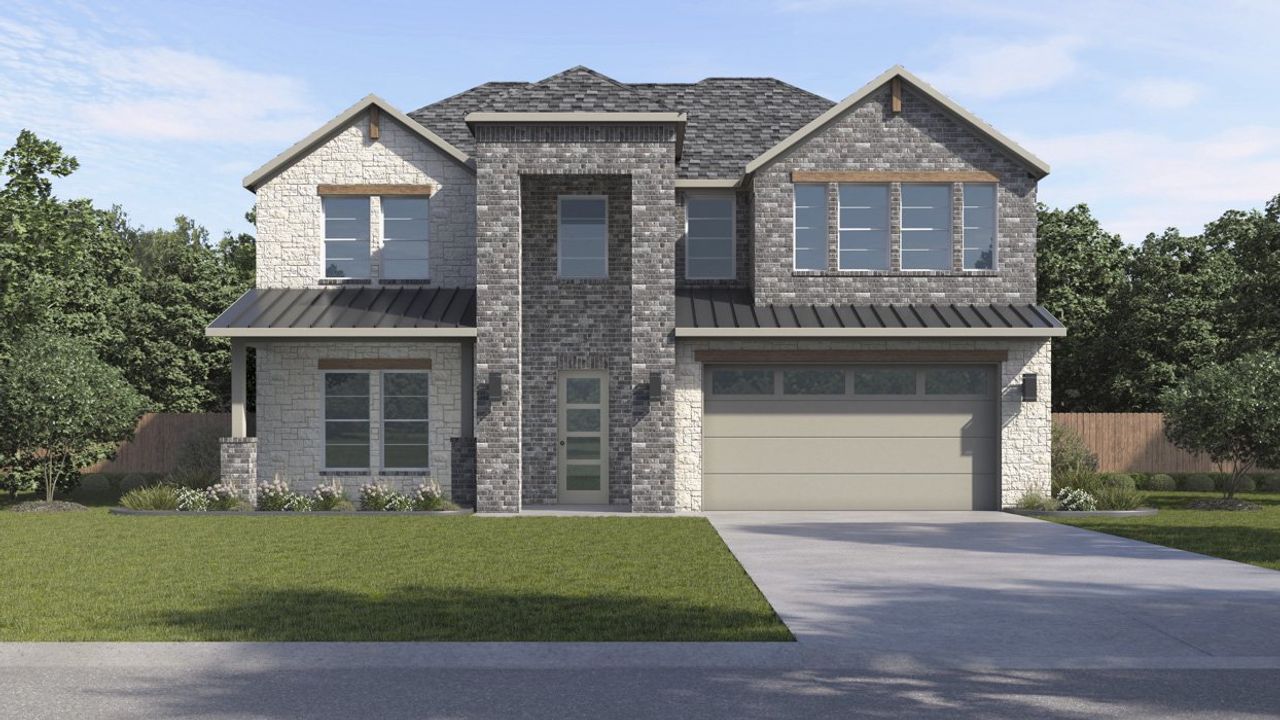 Representative exterior photo of a completed home built from the Faryn by D.R. Horton in Silverado, Aubrey, TX (Image 2).