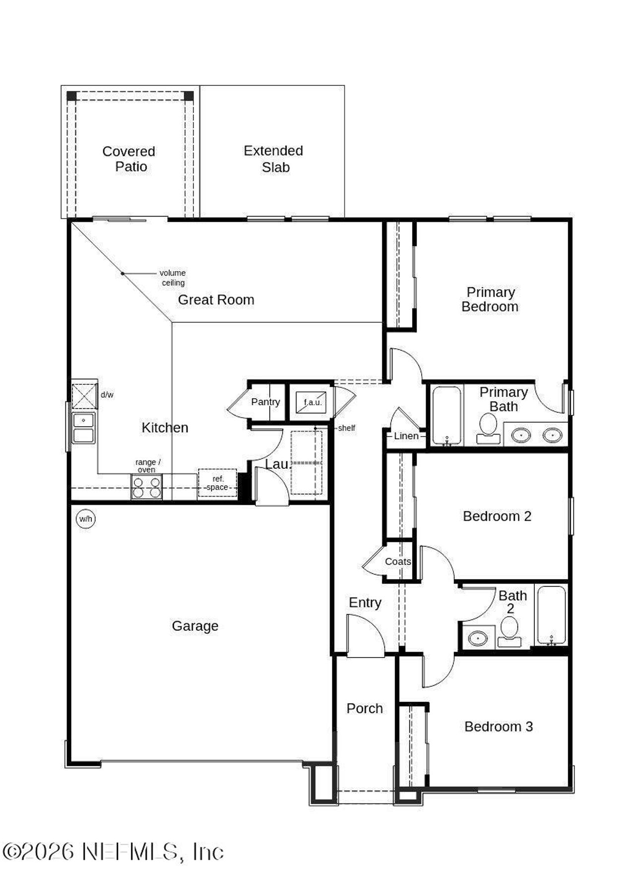 2D floor plan layout of this home in , Jacksonville, FL (Image 2).