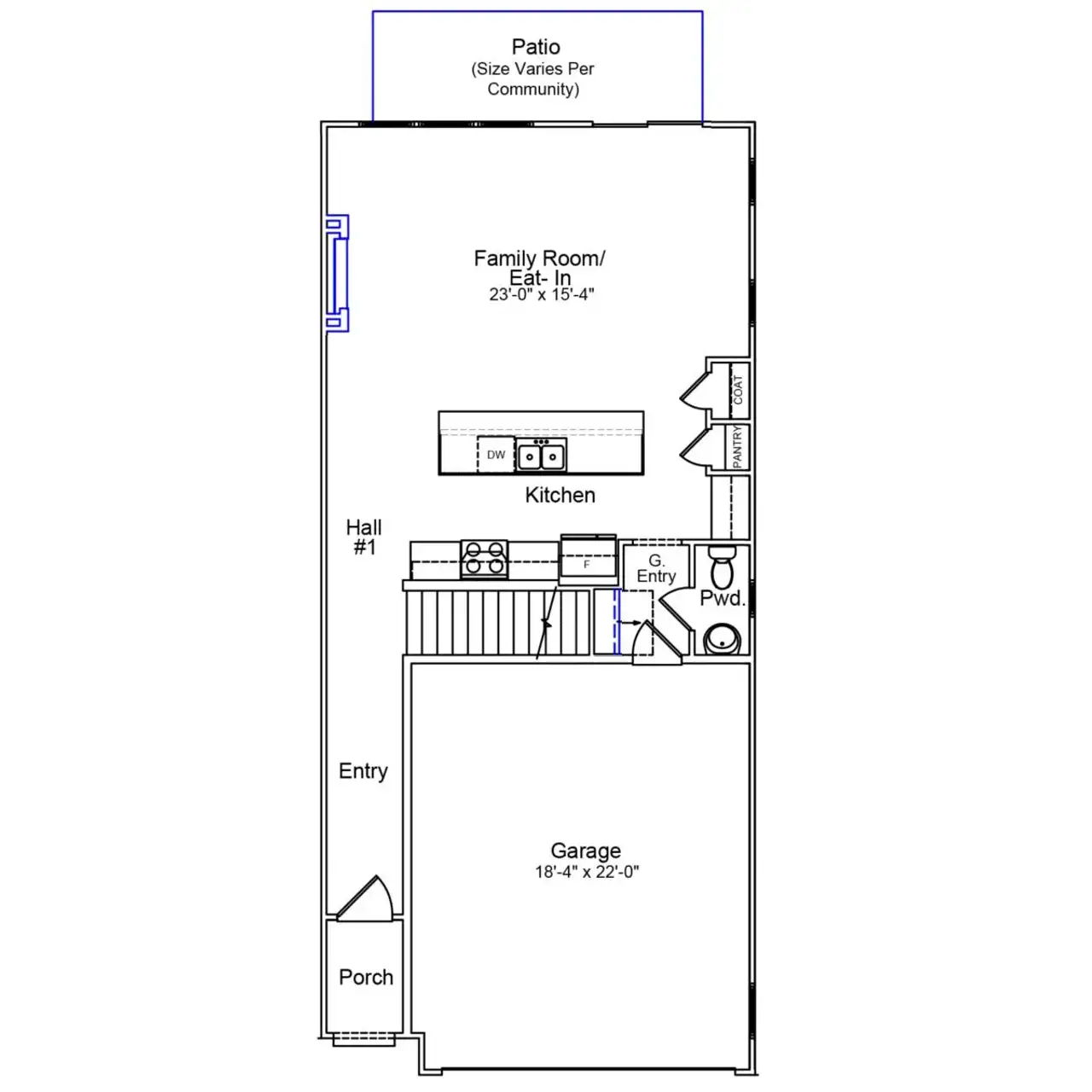 2D floor plan layout of this home in Jessups Place, Greensboro, NC (Image 2).