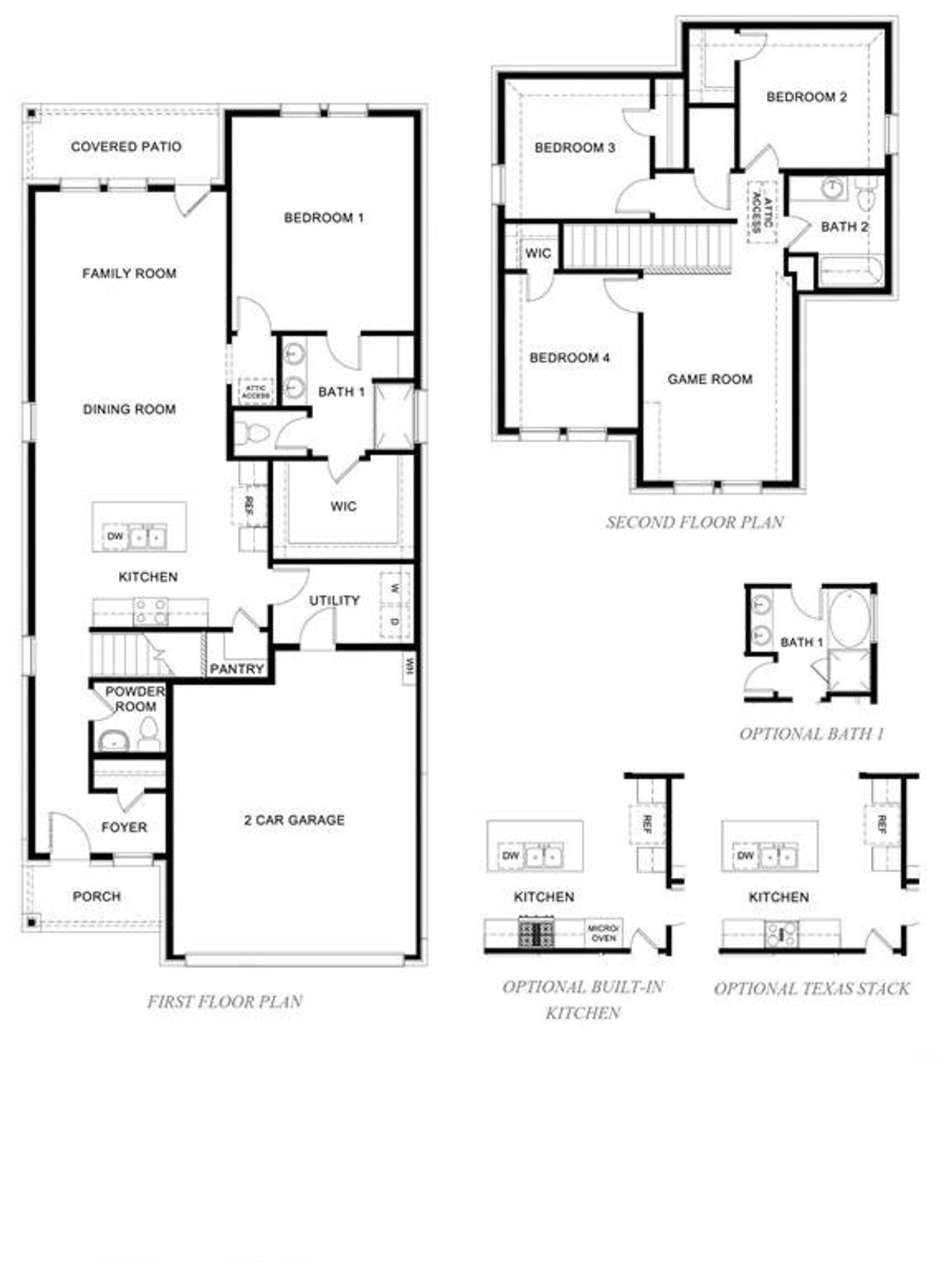 2D floor plan layout of this home in , Little Elm, TX (Image 2).