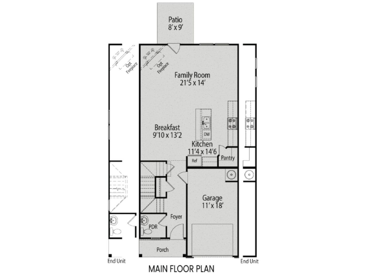 2D floor plan layout for the The Warren Exterior by Davidson Homes LLC in Springvale, Willow Spring, NC (Image 2). 2D floor plan layout for the The Warren Exterior by Davidson Homes LLC in Springvale, Willow Spring, NC (Image 2).