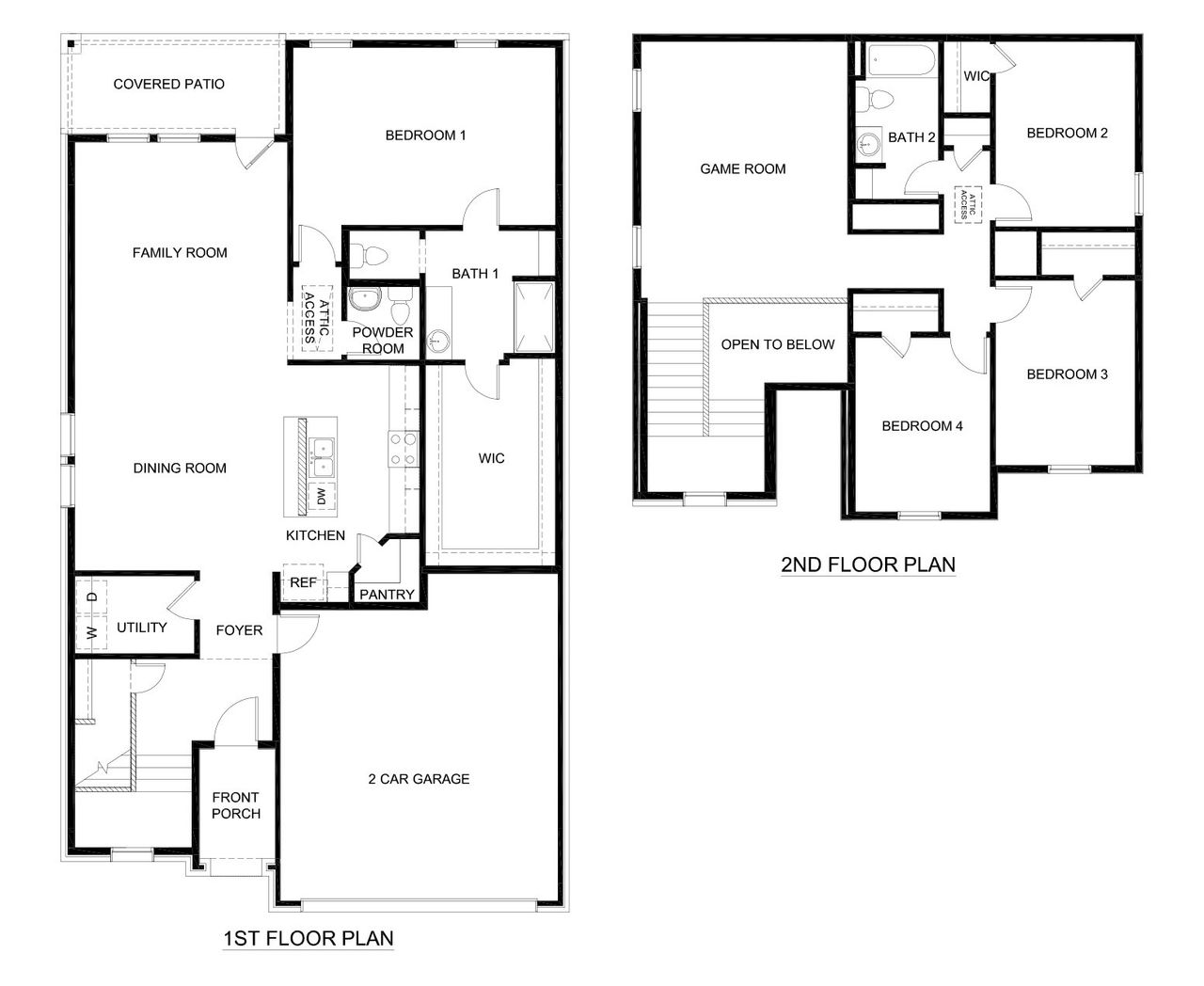 2D floor plan layout of this home in Sweetwater Springs, Sherman, TX (Image 2).