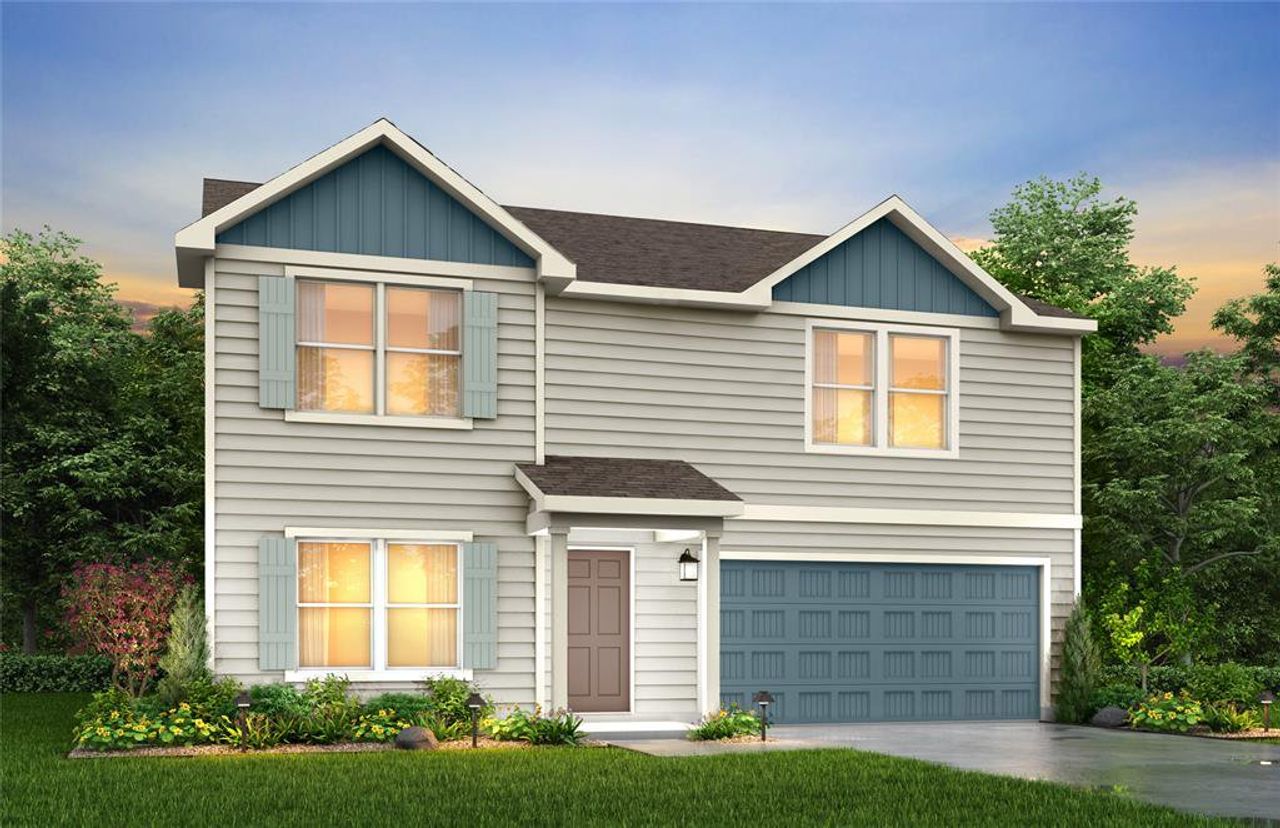 Front exterior of a new home in Tolar Oaks, Tolar, TX, highlighting curb appeal (Image 2).