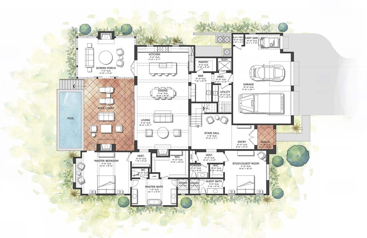Image 2 representing the Plan A by Stratus Properties in Amarra Villas, Austin, TX.