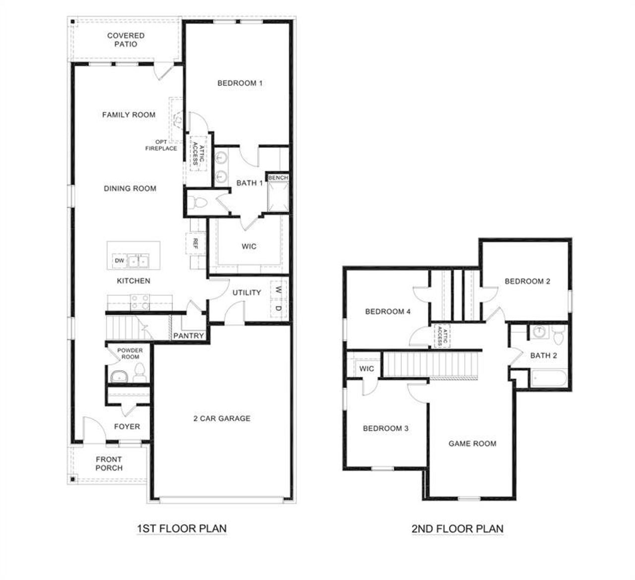 2D floor plan layout of this home in Silverado, Aubrey, TX (Image 2).