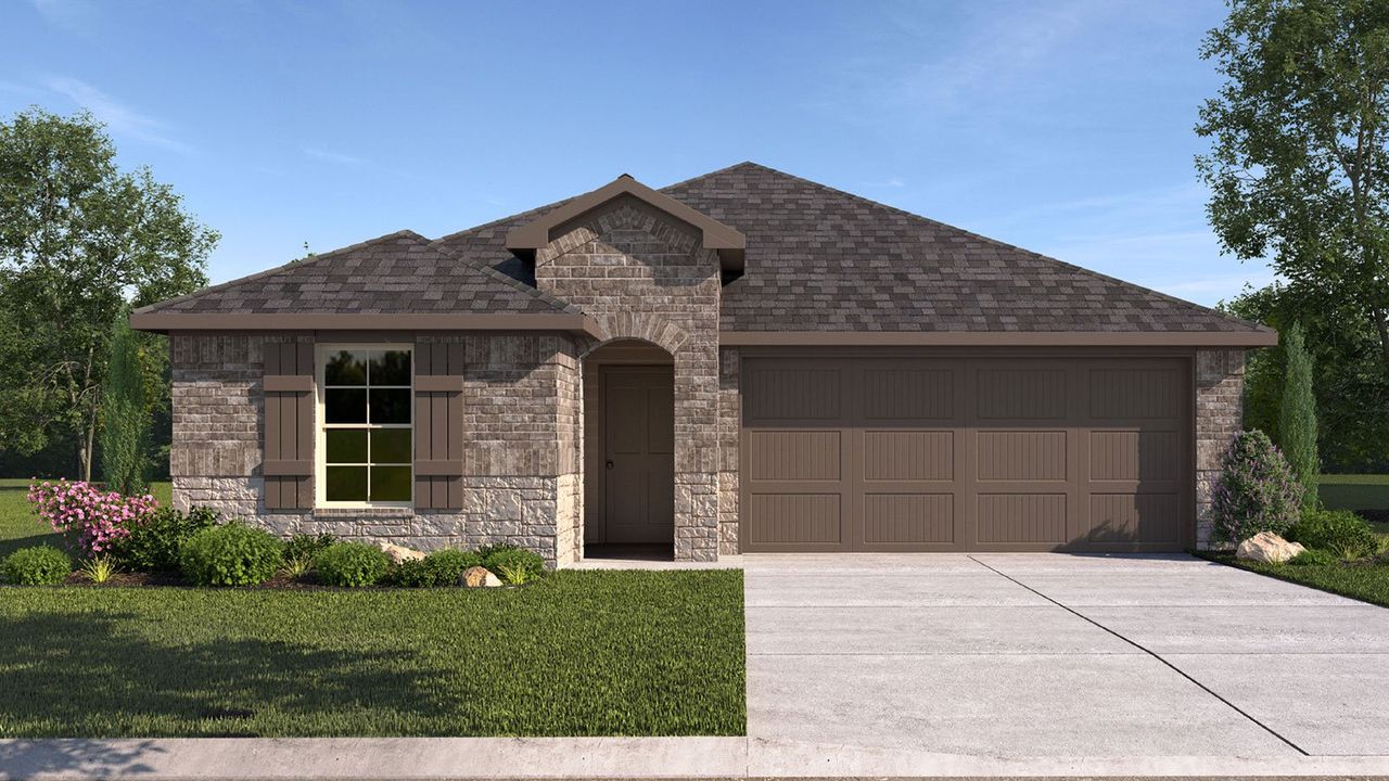 Representative exterior photo of a completed home built from the Caden by D.R. Horton in Emberly, Beasley, TX (Image 2).